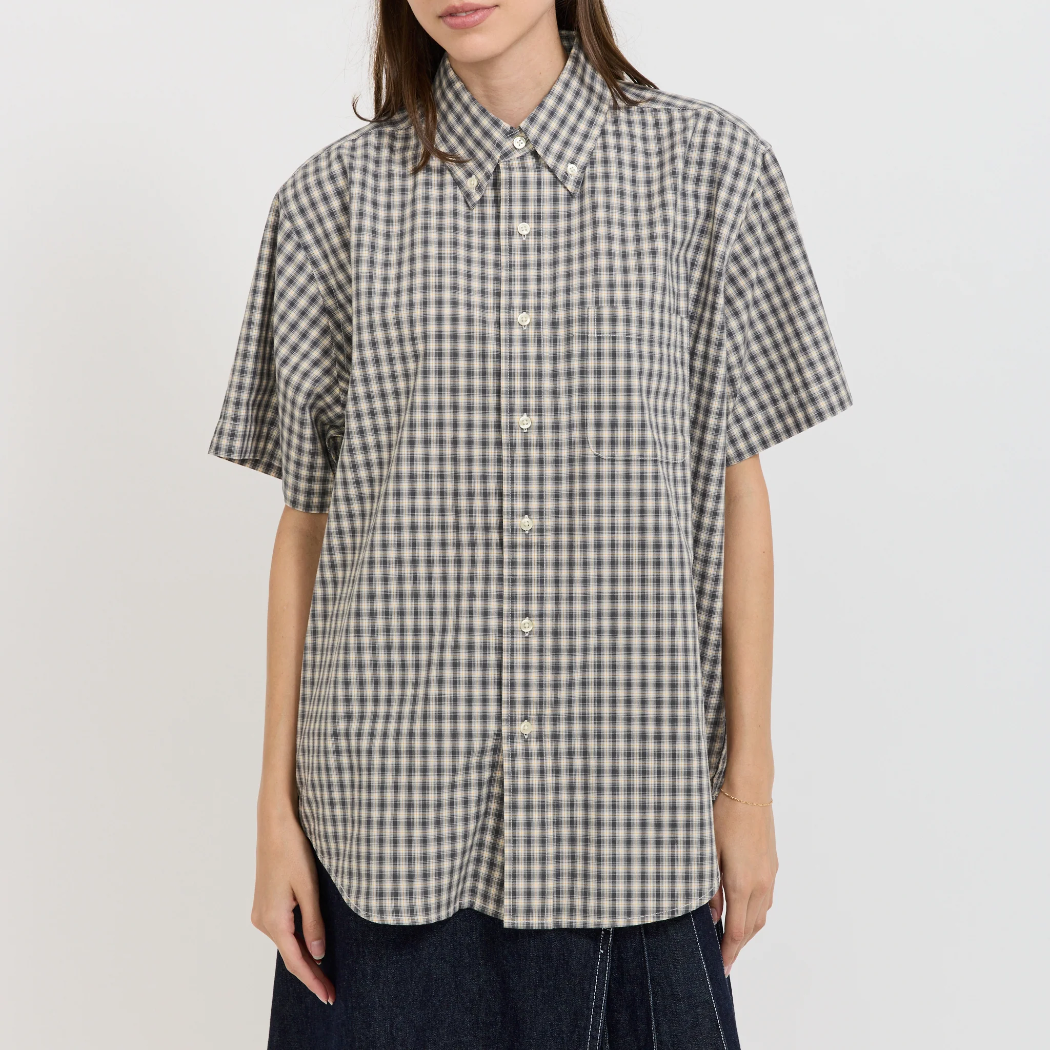 BOY Check Big BD Shirt Charcoal - Image 5