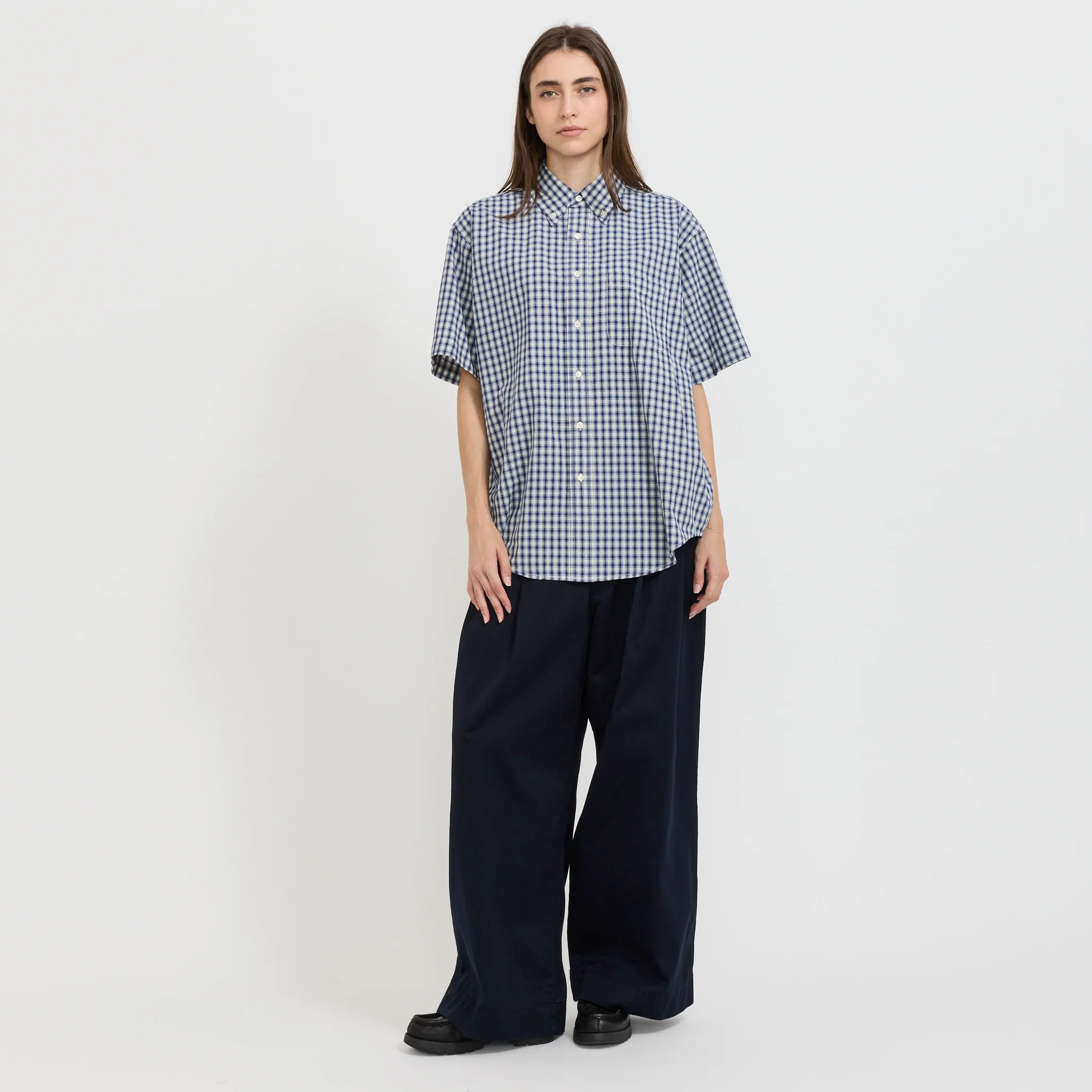 BOY Check Big BD Shirt Navy - Image 2