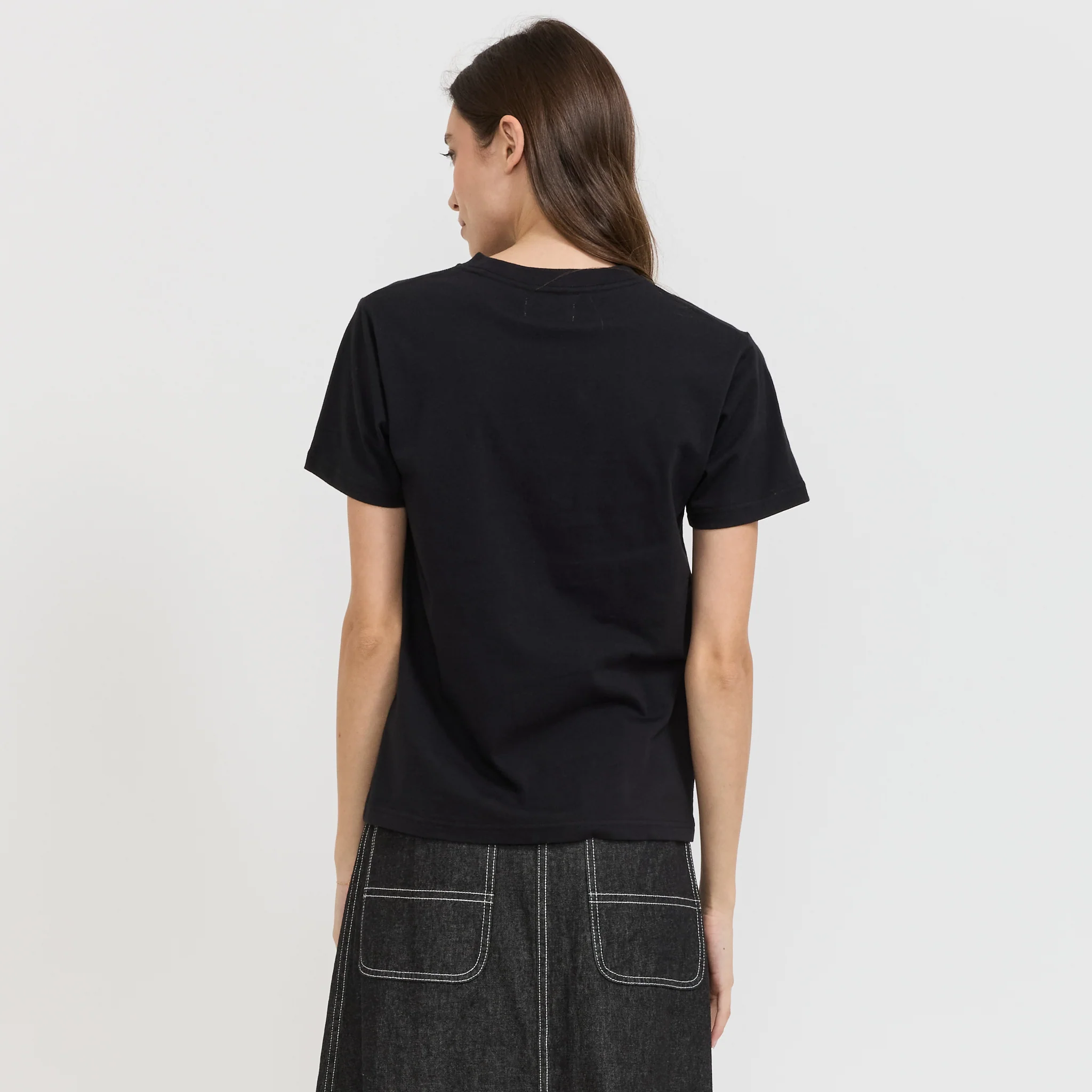 BOY Embroidery Crew Neck T-Shirt Black - Image 4