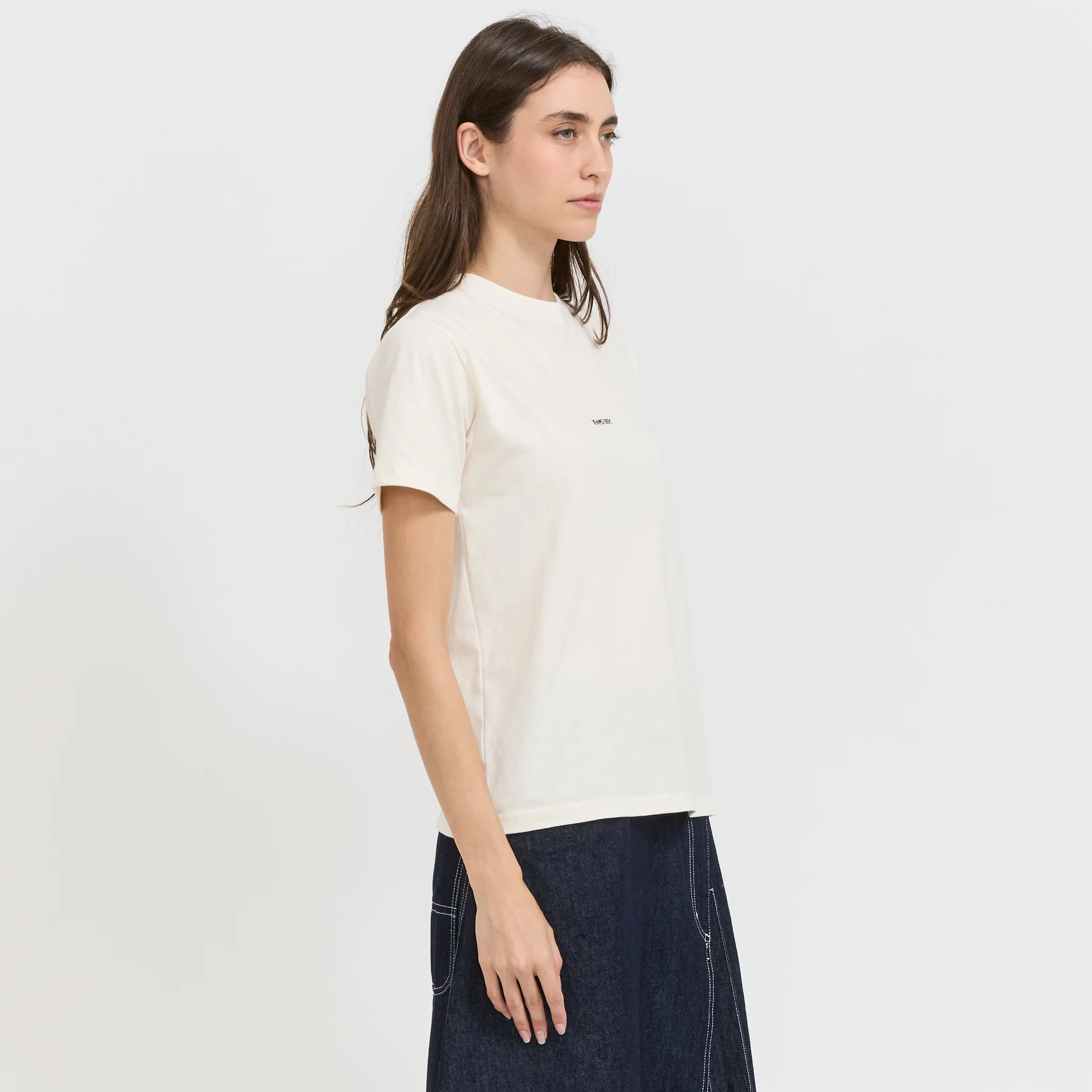 BOY Embroidery Crew Neck T-Shirt Ivory - Image 3