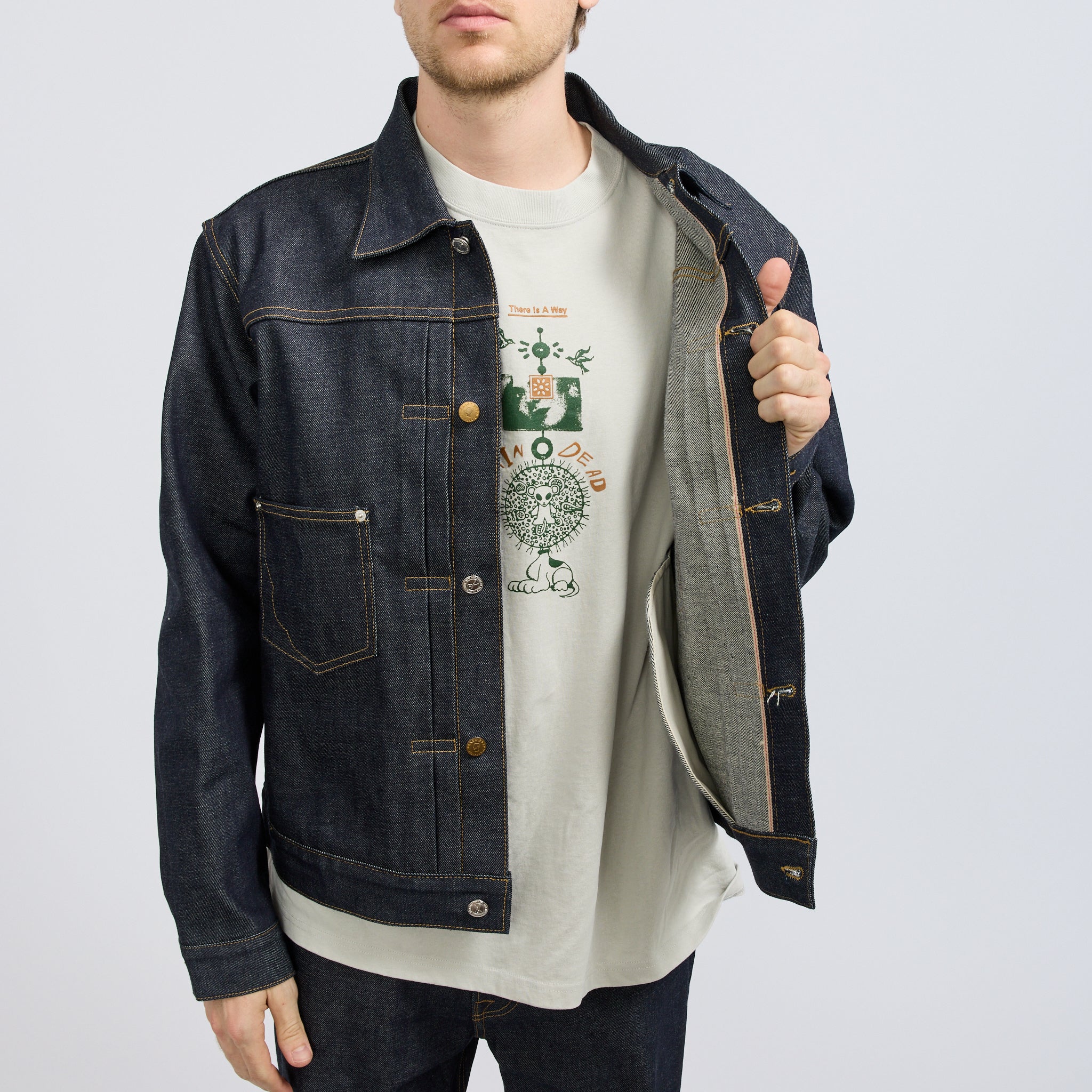 Brain Dead x A.P.C. Selvedge Trucker Jacket Indigo - Image 9