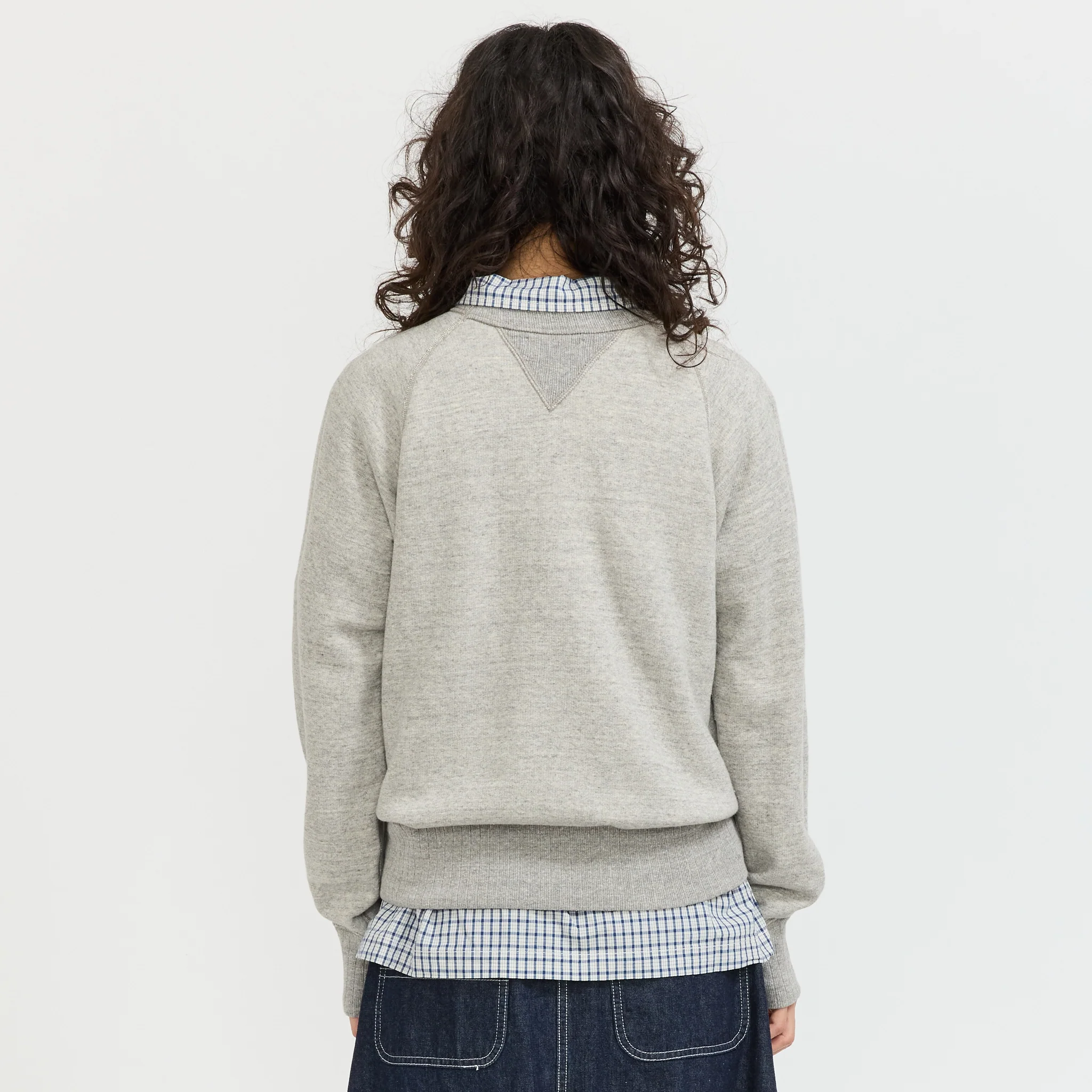 Broad Rib Crewneck Sweater Grey - Image 4