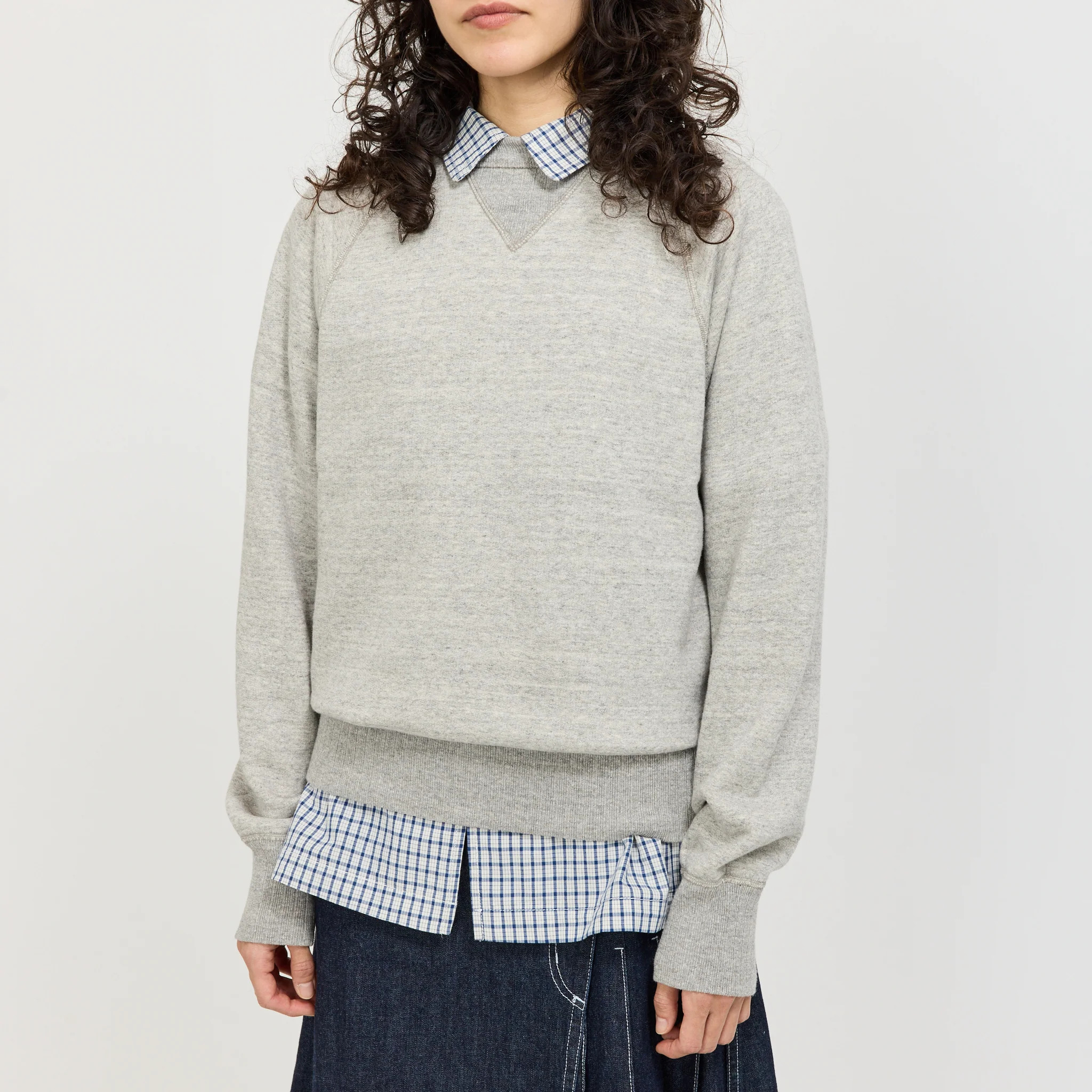 Broad Rib Crewneck Sweater Grey - Image 5