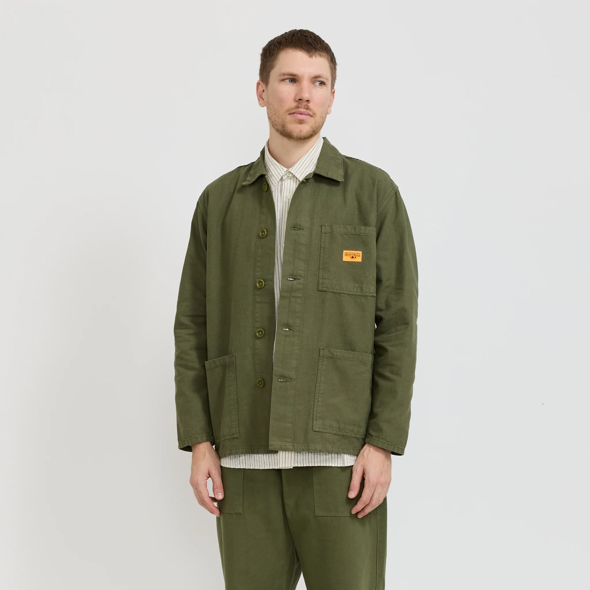 Classic Chore Shirt Olive - Image 2