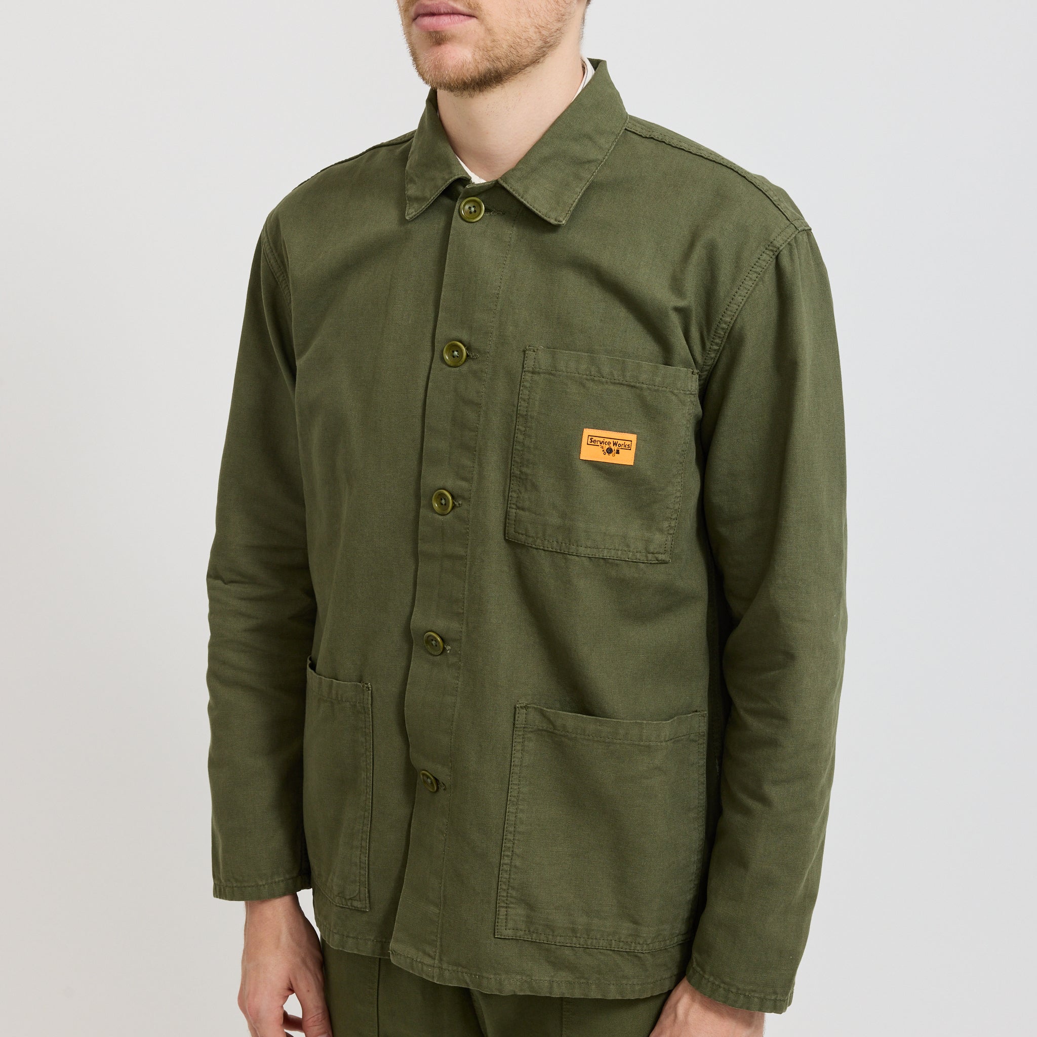 Classic Chore Shirt Olive - Image 6