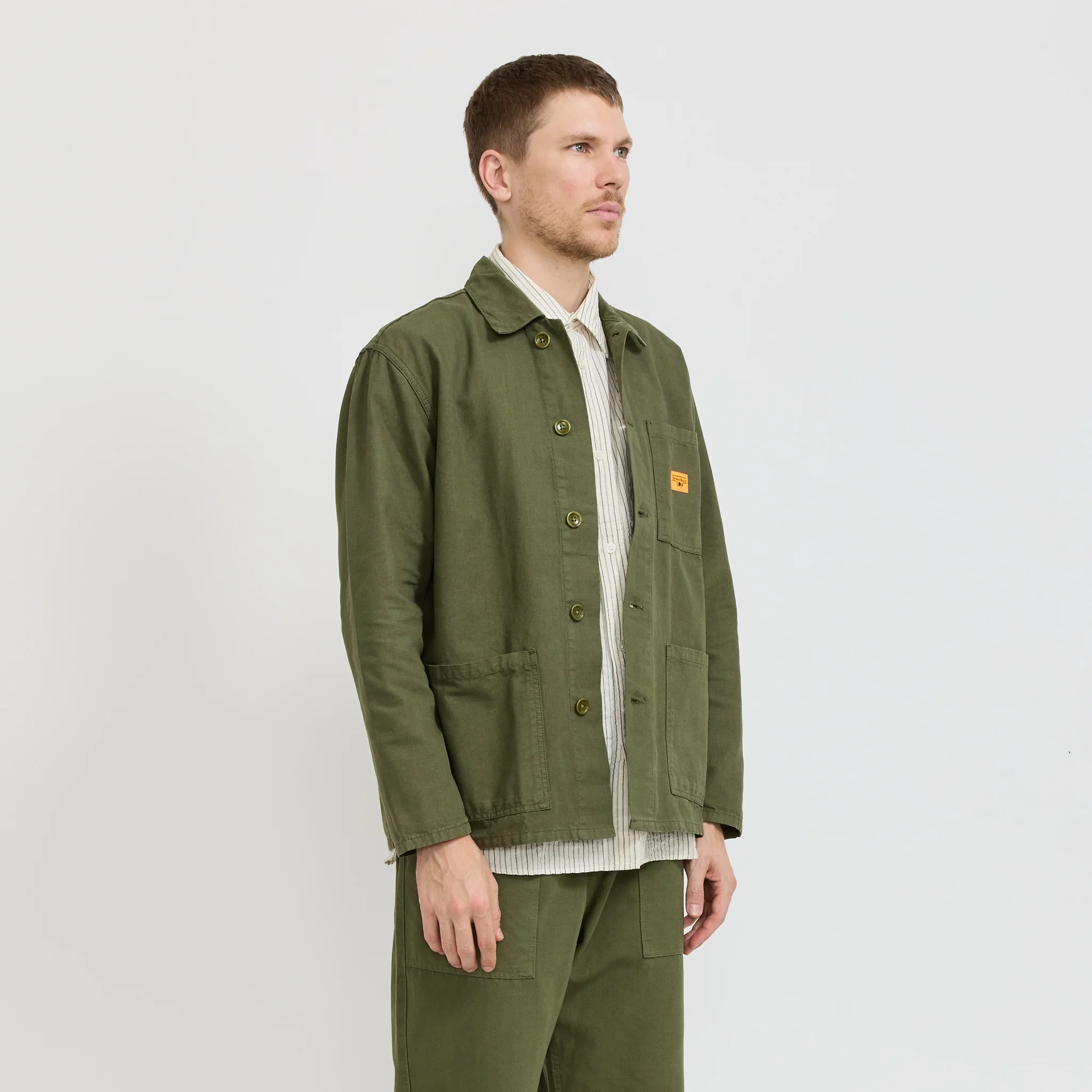 Classic Chore Shirt Olive - Image 7