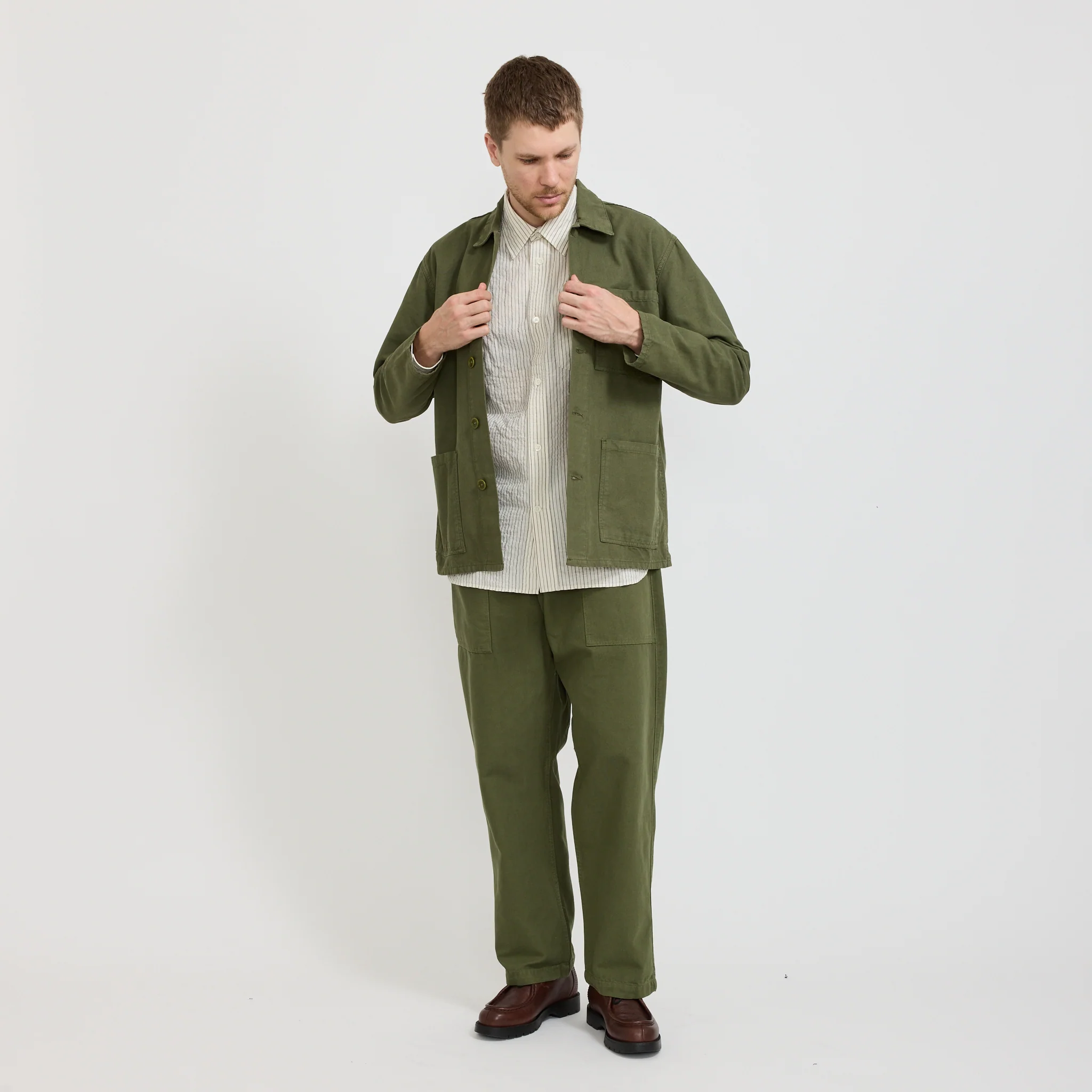 Classic Chore Shirt Olive - Image 8