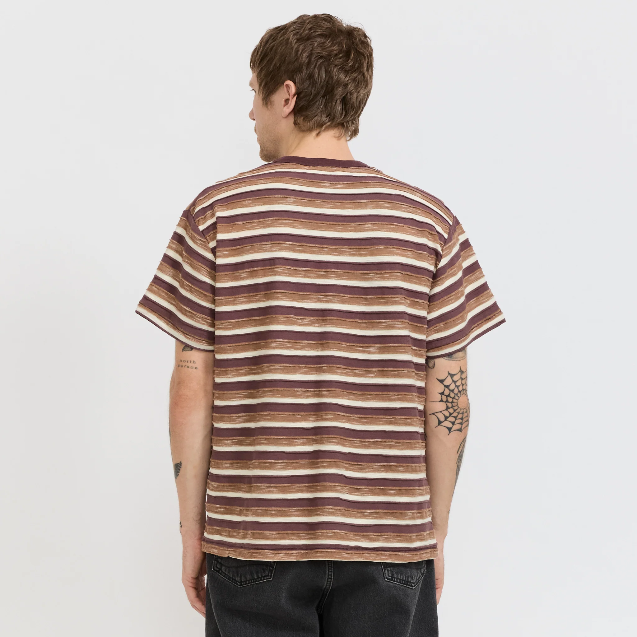 Casey Striped T-Shirt Coffee - Image 4