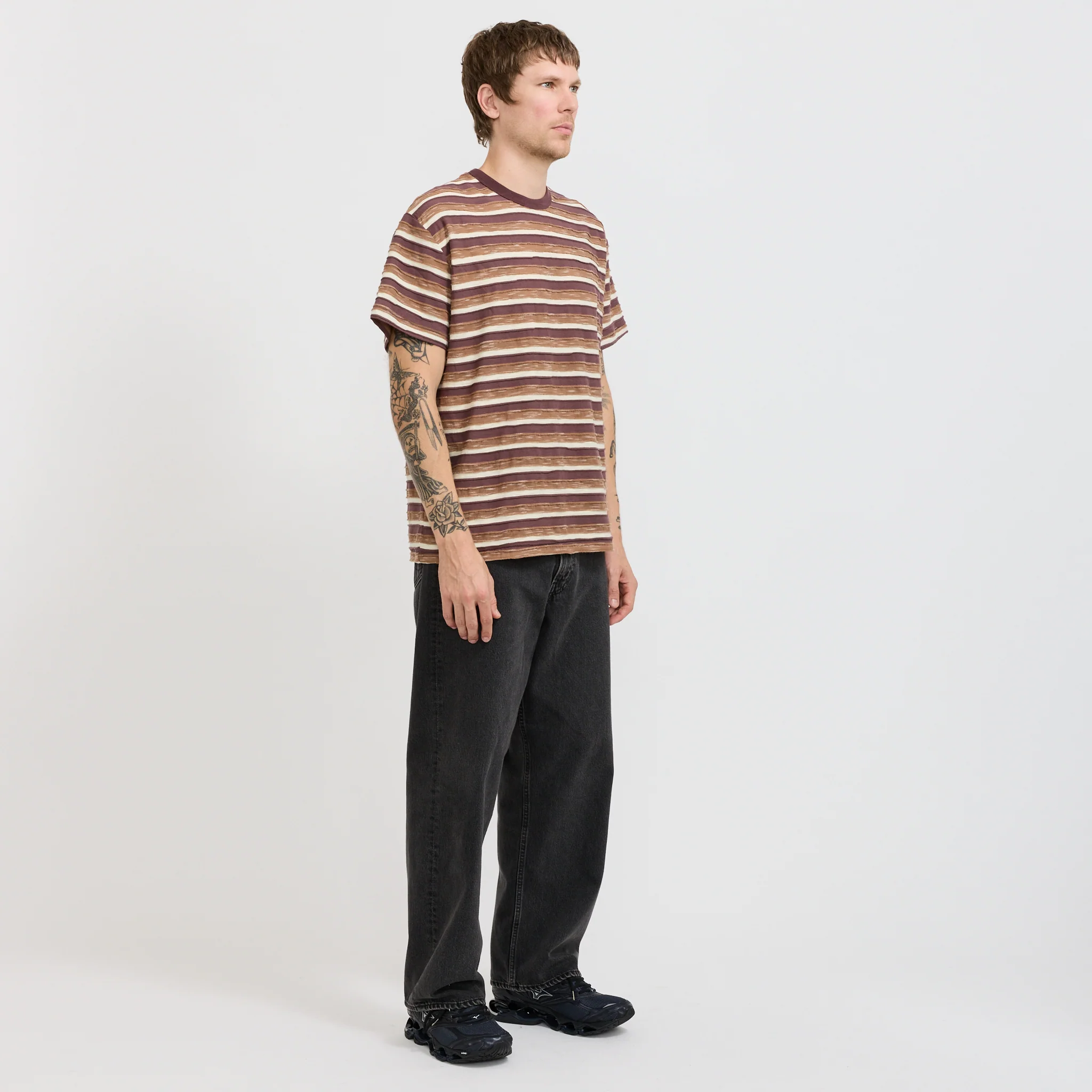 Casey Striped T-Shirt Coffee - Image 6