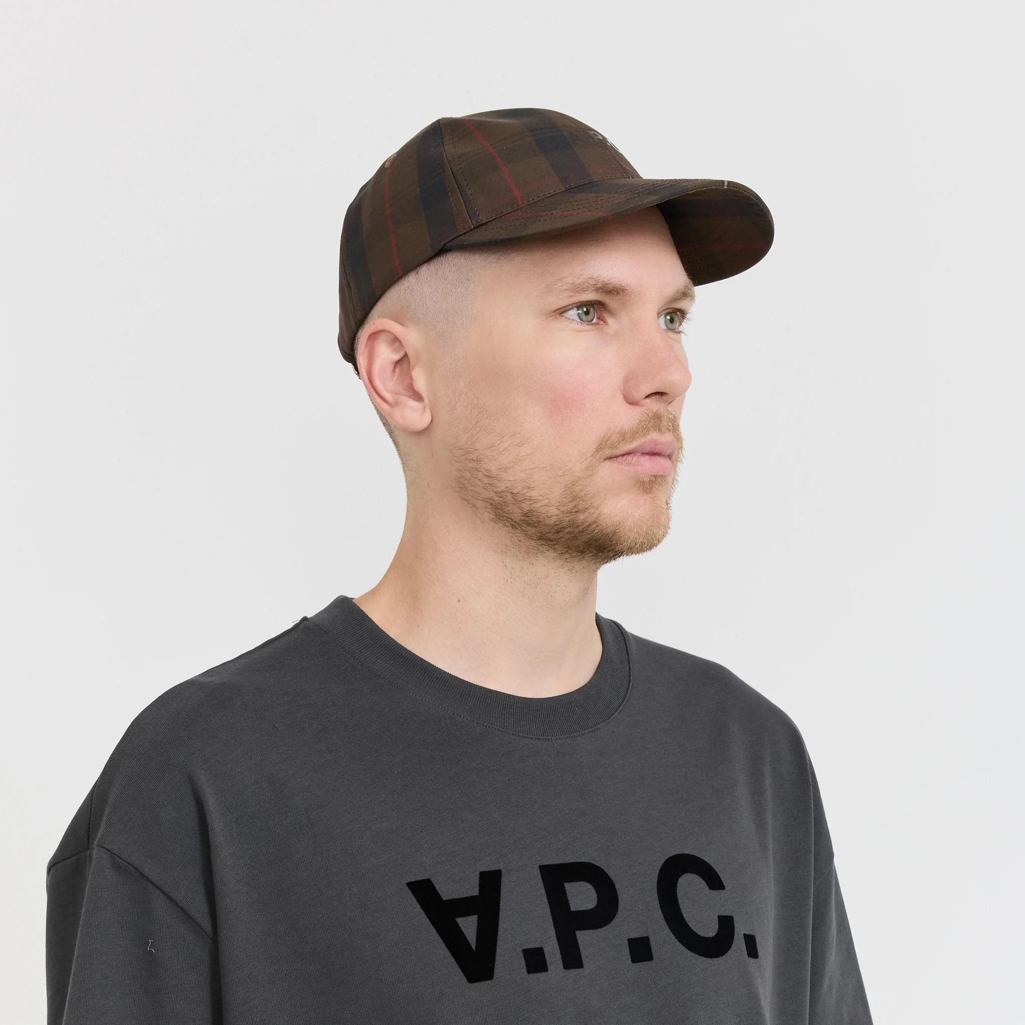 Charlie Cap Brown Check - Image 3