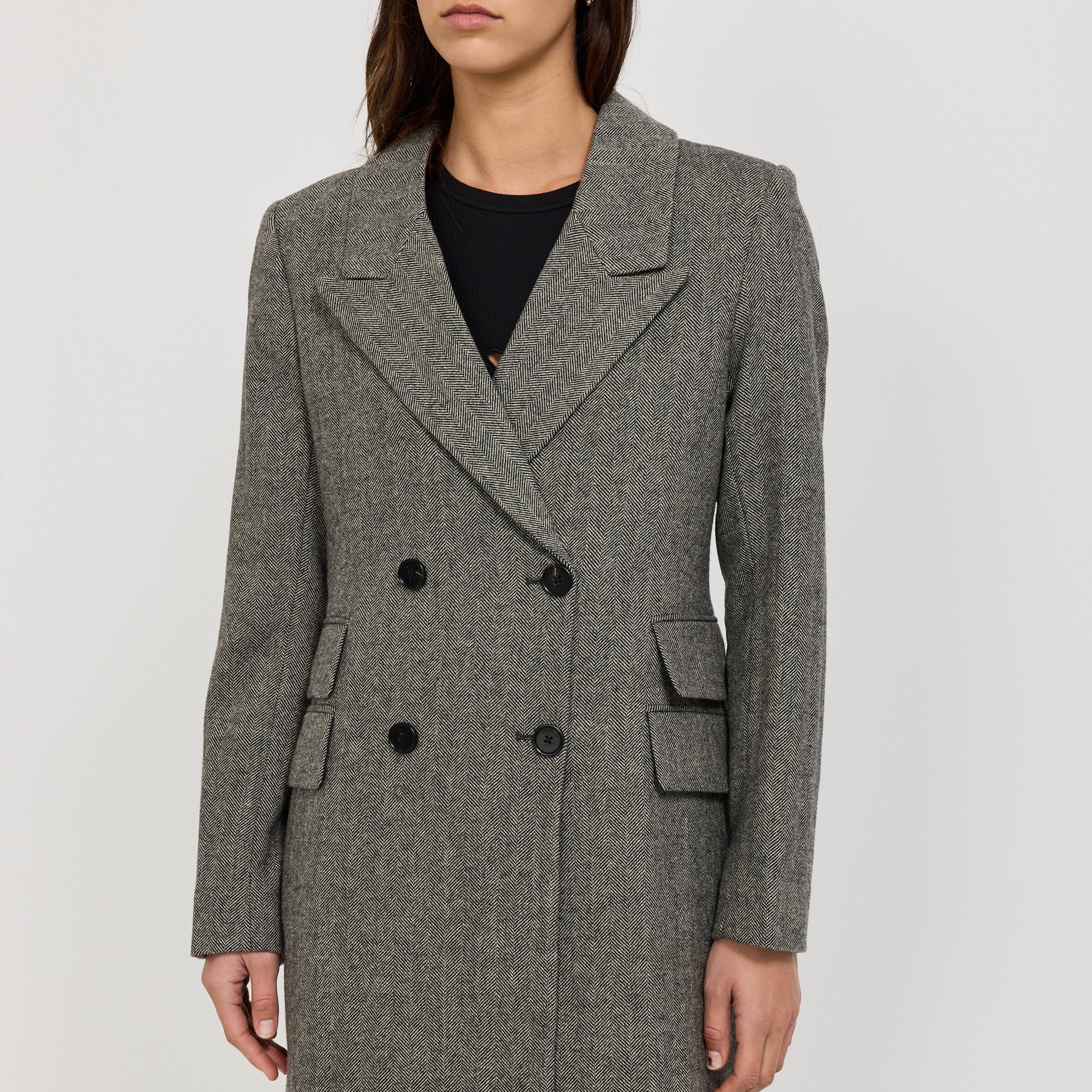 Charlie Coat Black/White - Image 4