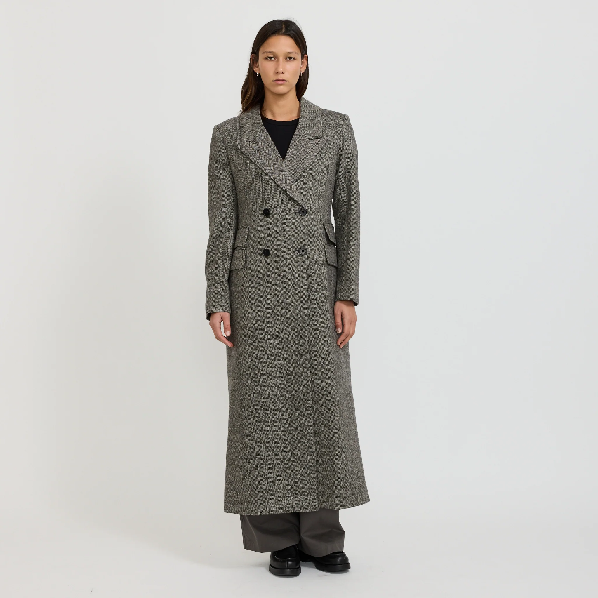 Charlie Coat Black/White - Image 6