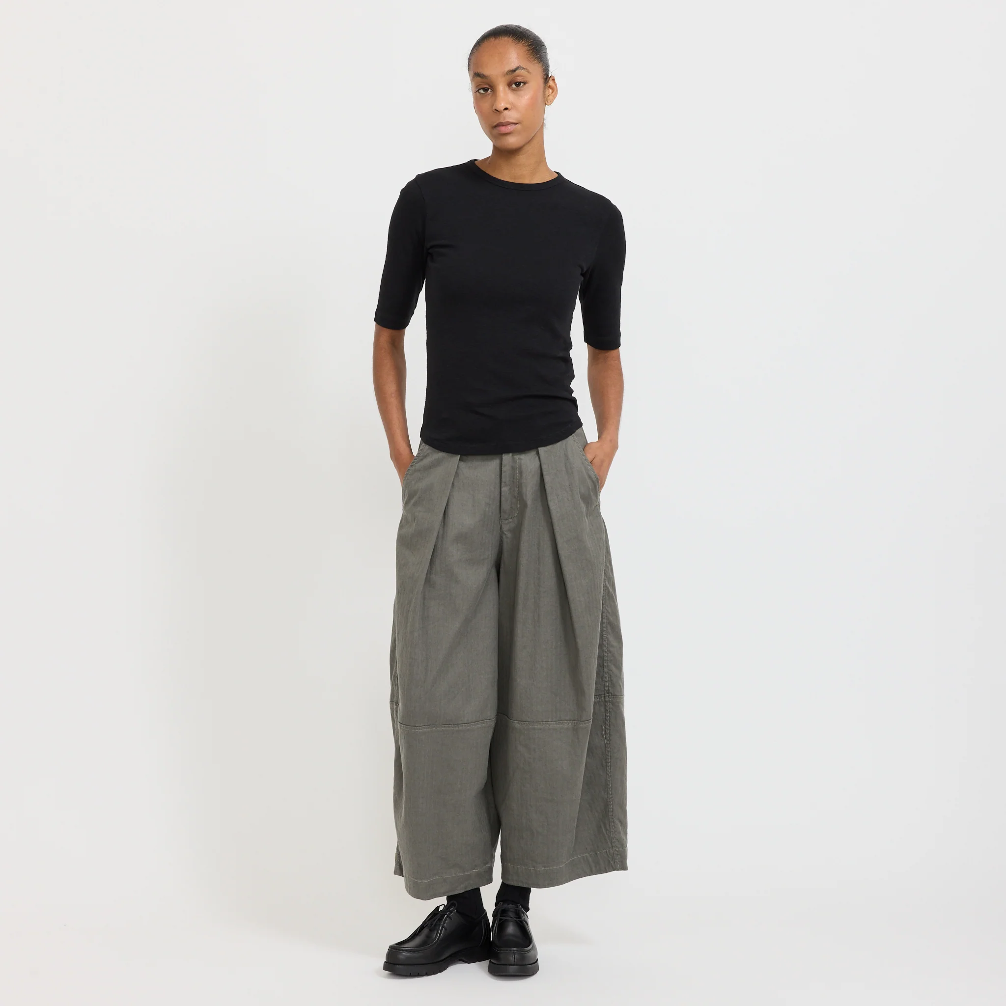 Charlotte Short Sleeve Top Black - Image 2