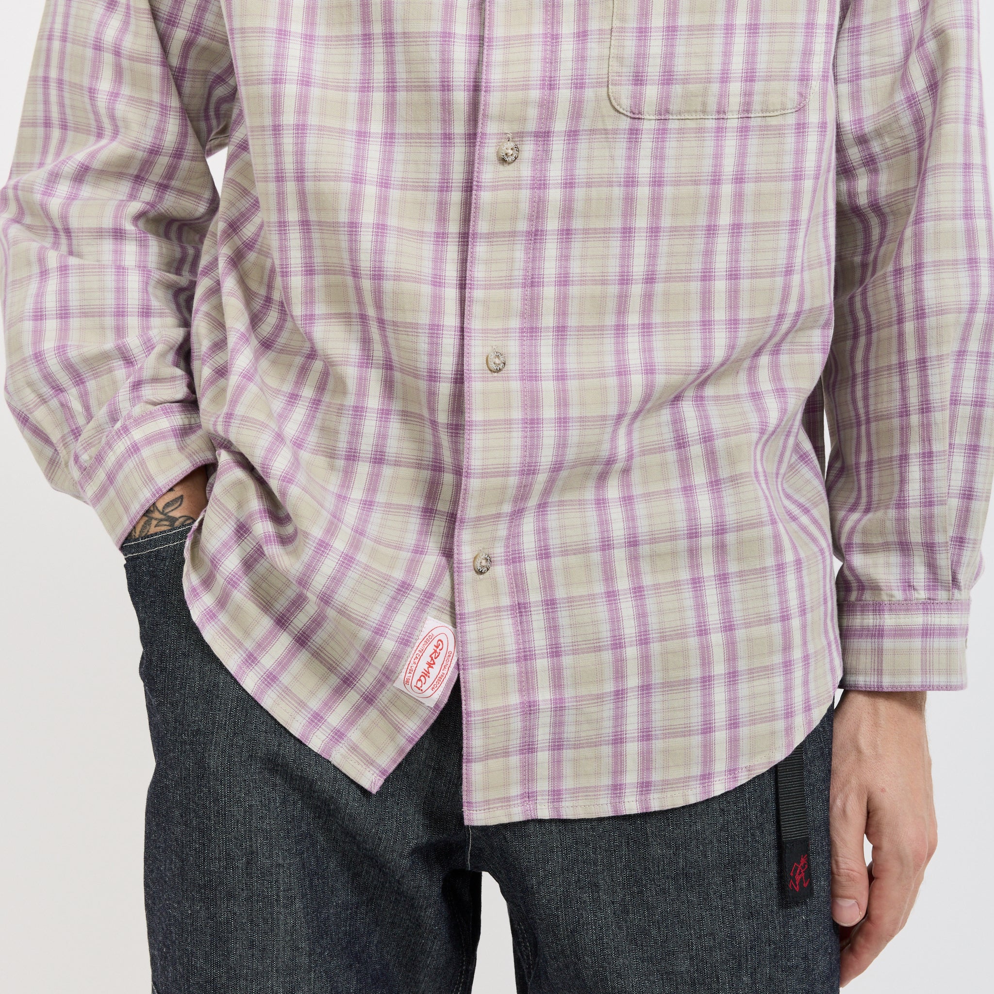 Checkered Ombre Shirt Purple - Image 6