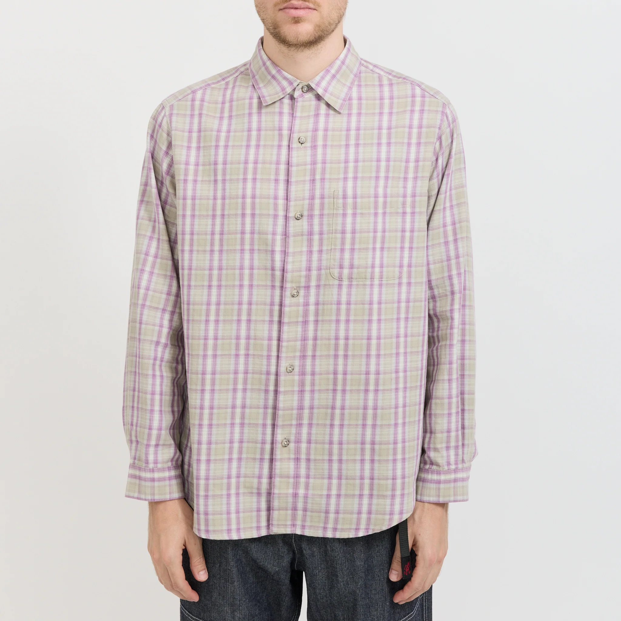 Checkered Ombre Shirt Purple - Image 7