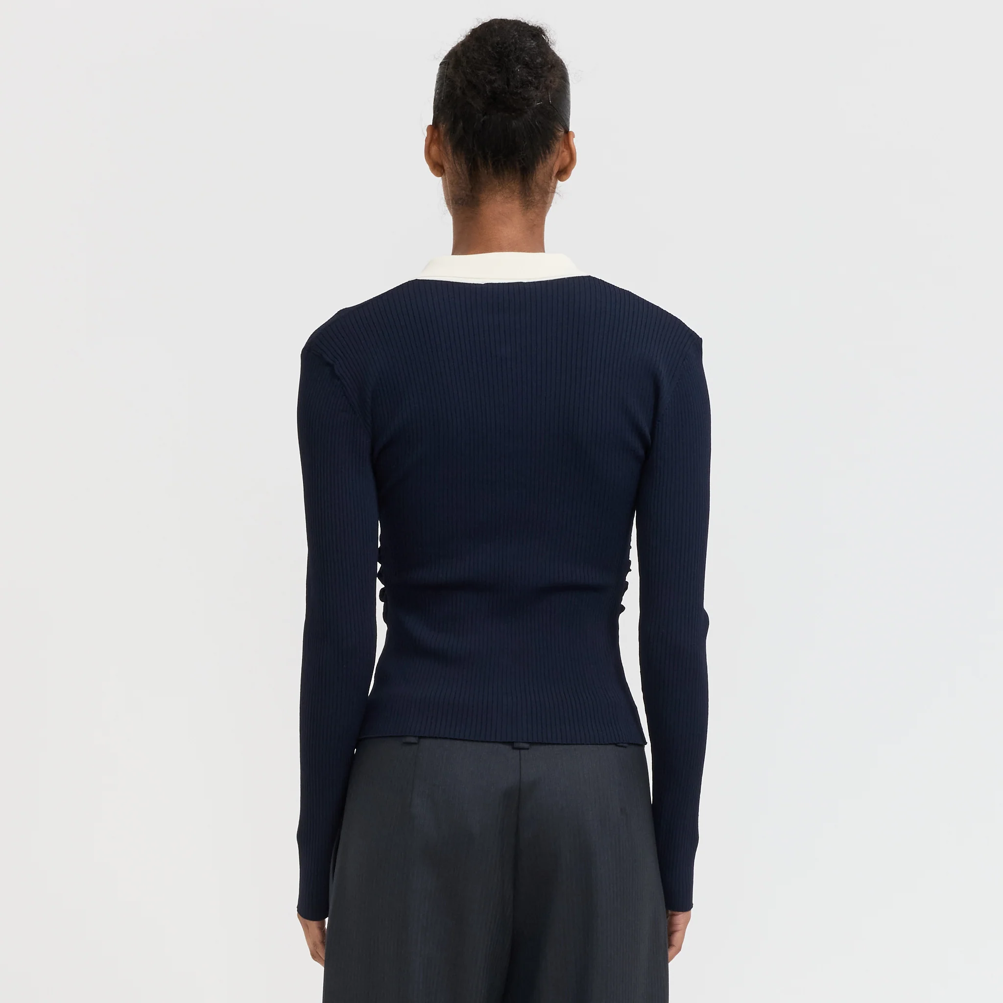 Cianna Polo Cardigan Baritone Blue - Image 4