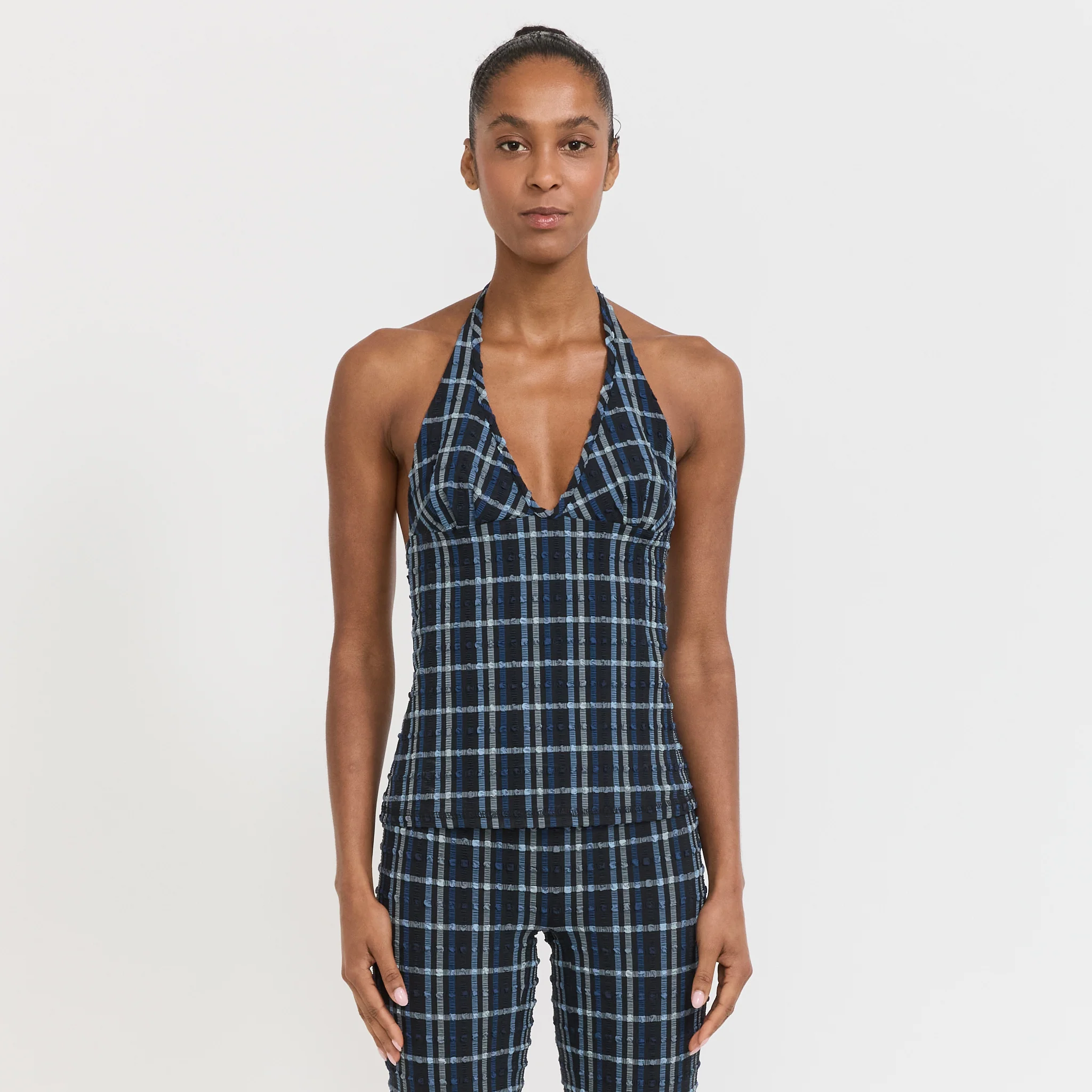 Cindy Halter Top Seersucker Selvedge