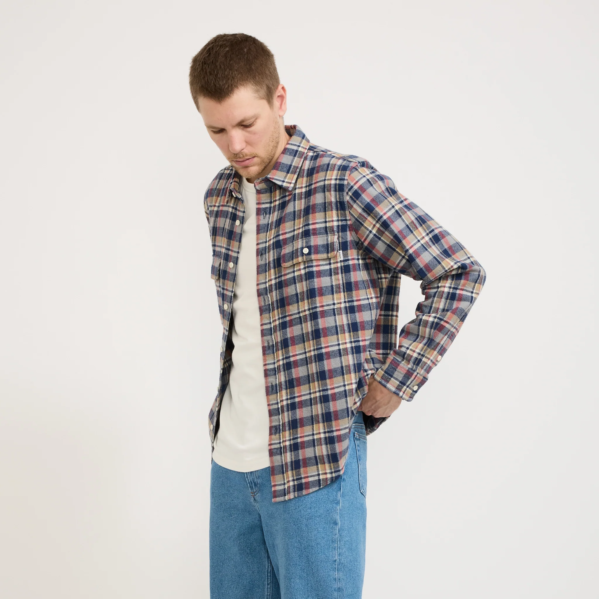 Classic Plaid Workshirt Green Check - Image 4