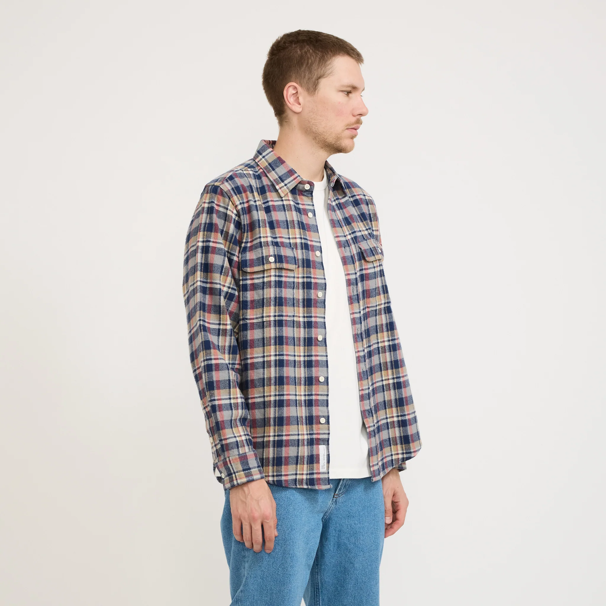 Classic Plaid Workshirt Green Check - Image 6