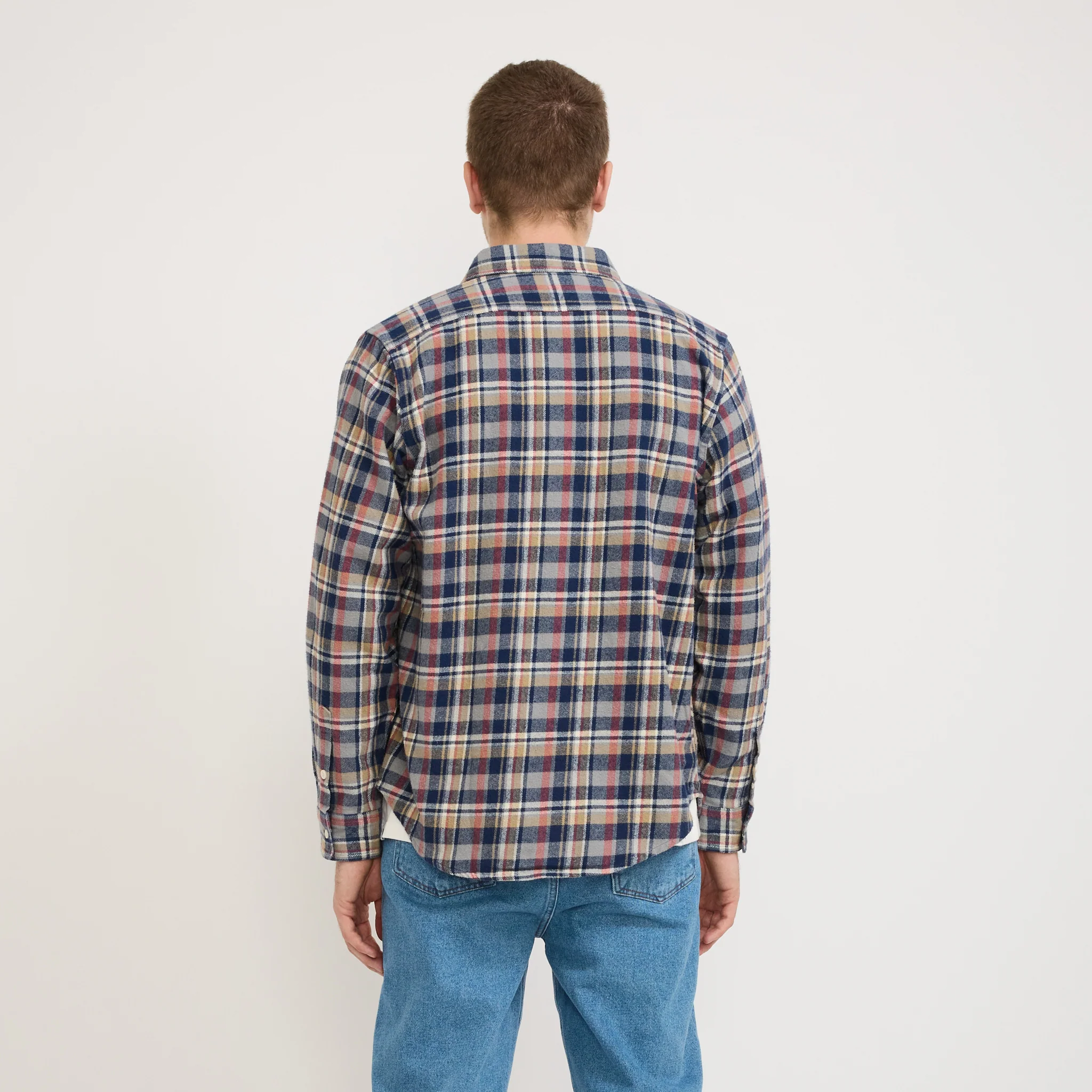Classic Plaid Workshirt Green Check - Image 8