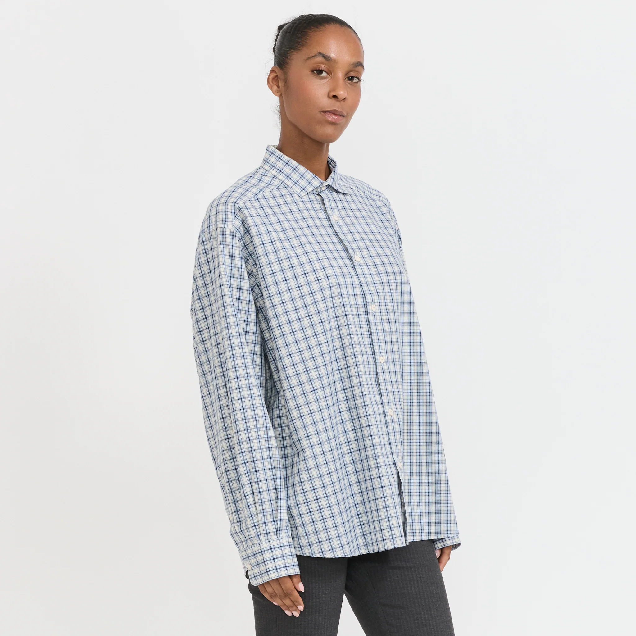 Claude Shirt Blue Check - Image 3