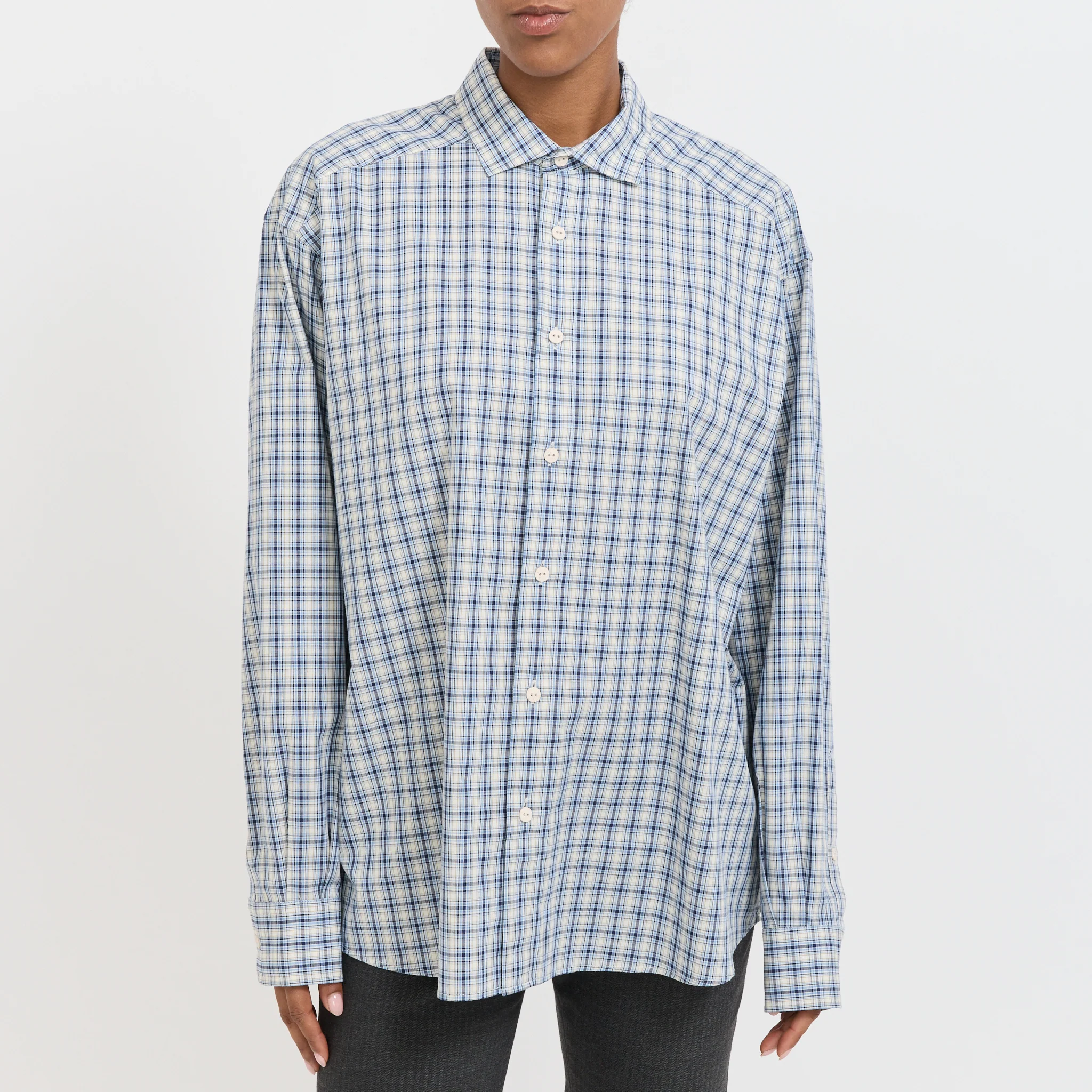 Claude Shirt Blue Check - Image 5