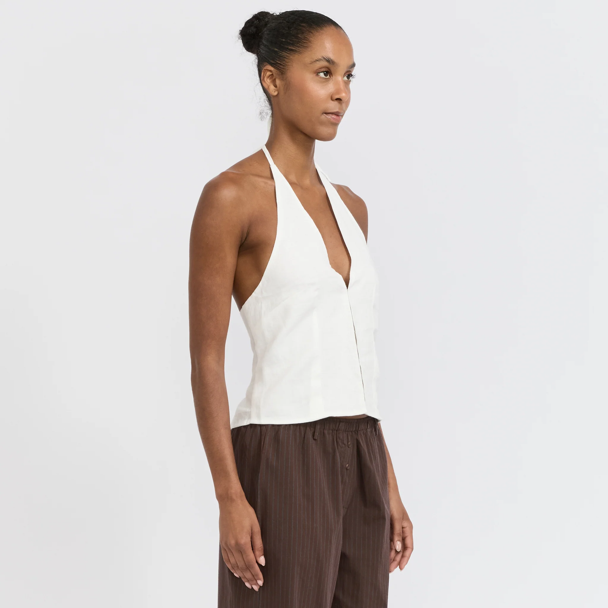 Close Halter Top White - Image 3
