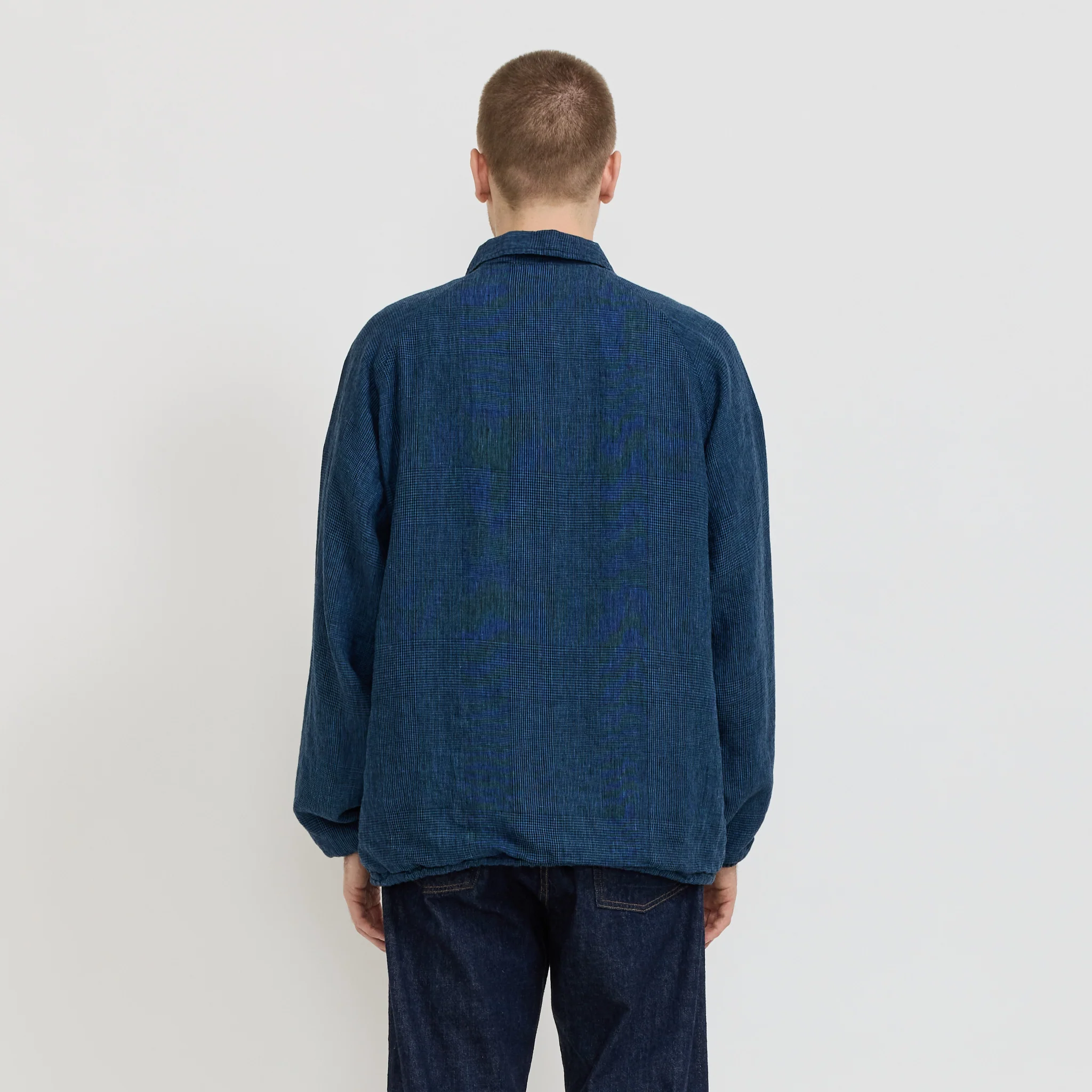 Coach Jacket Indigo Check - Image 5