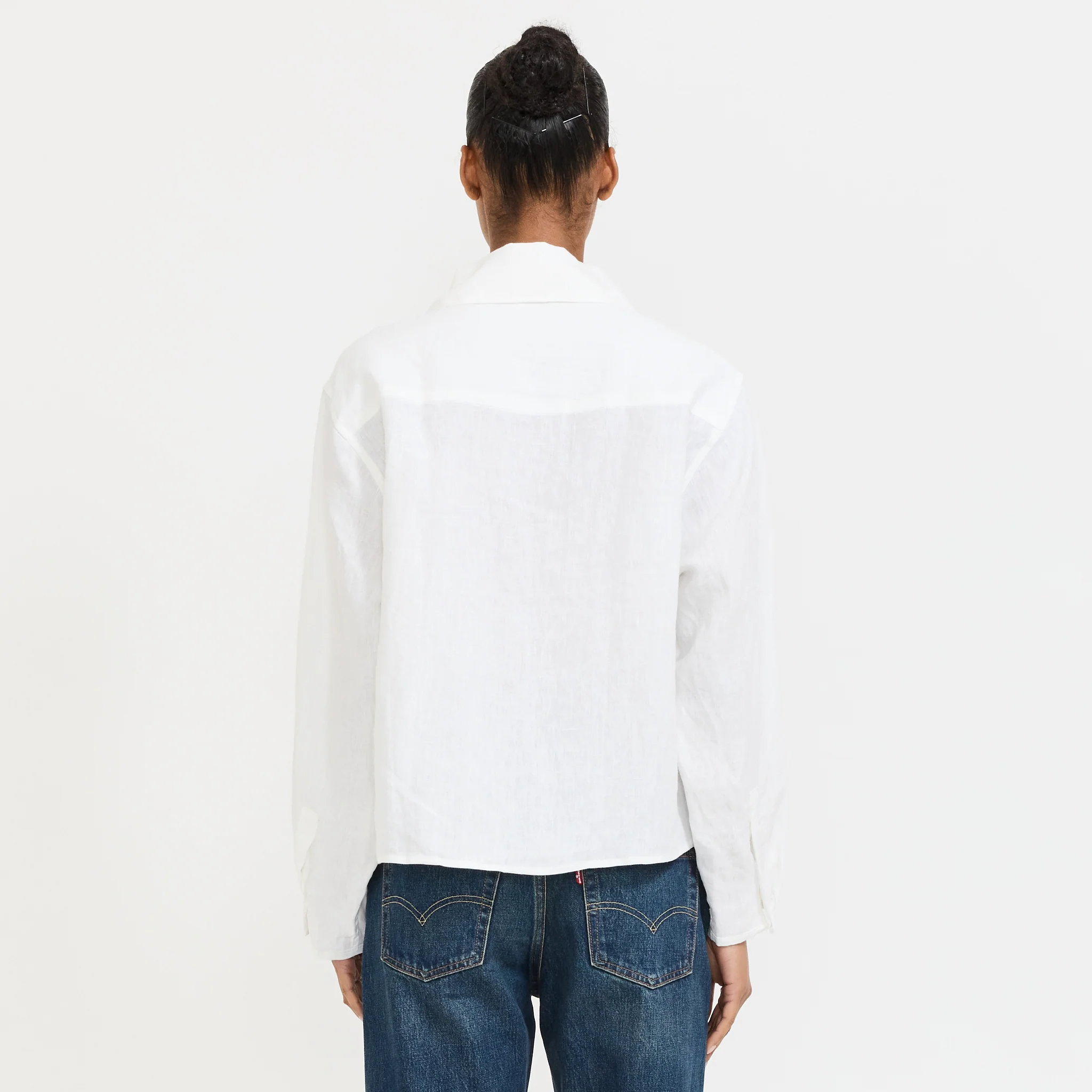 Collar Point Shirt White - Image 4