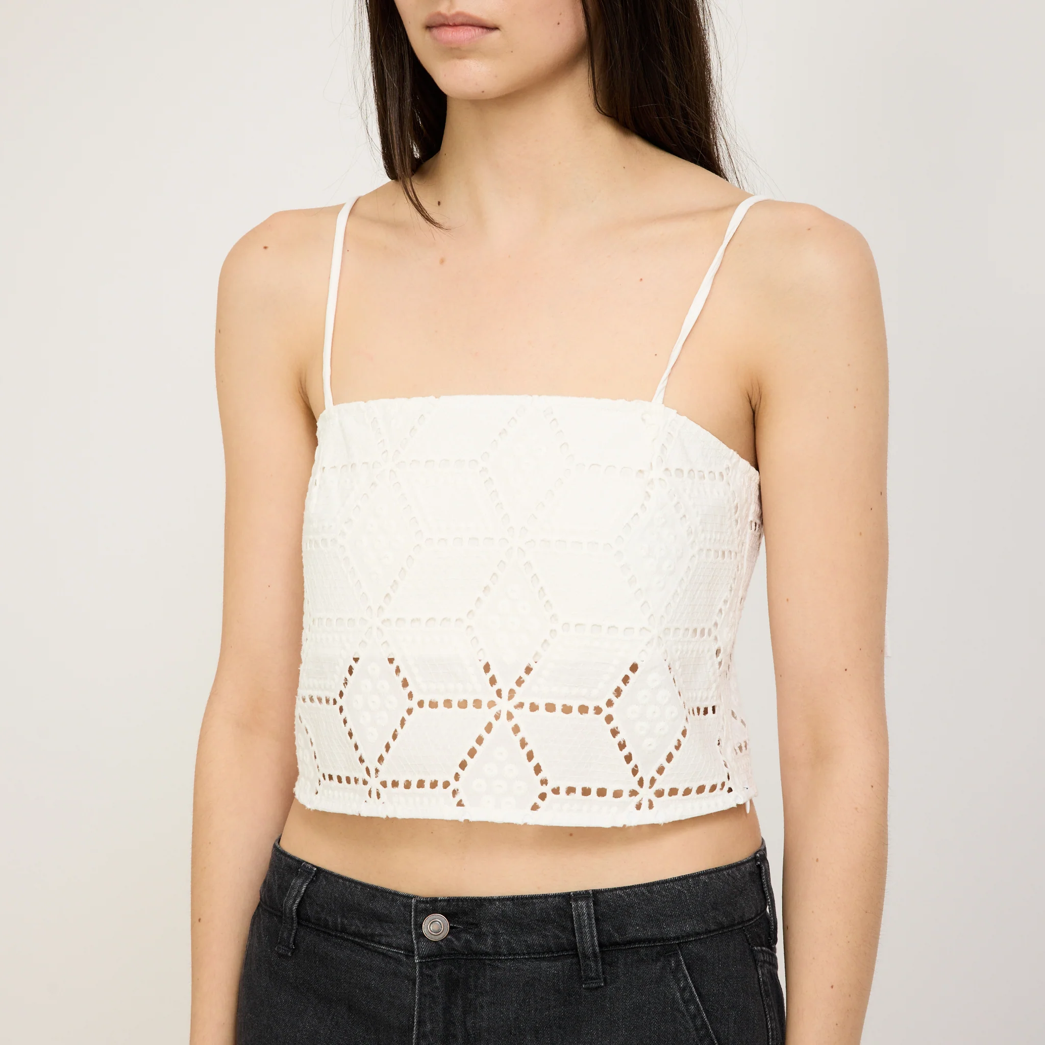Cotton Lace Cami White - Image 5
