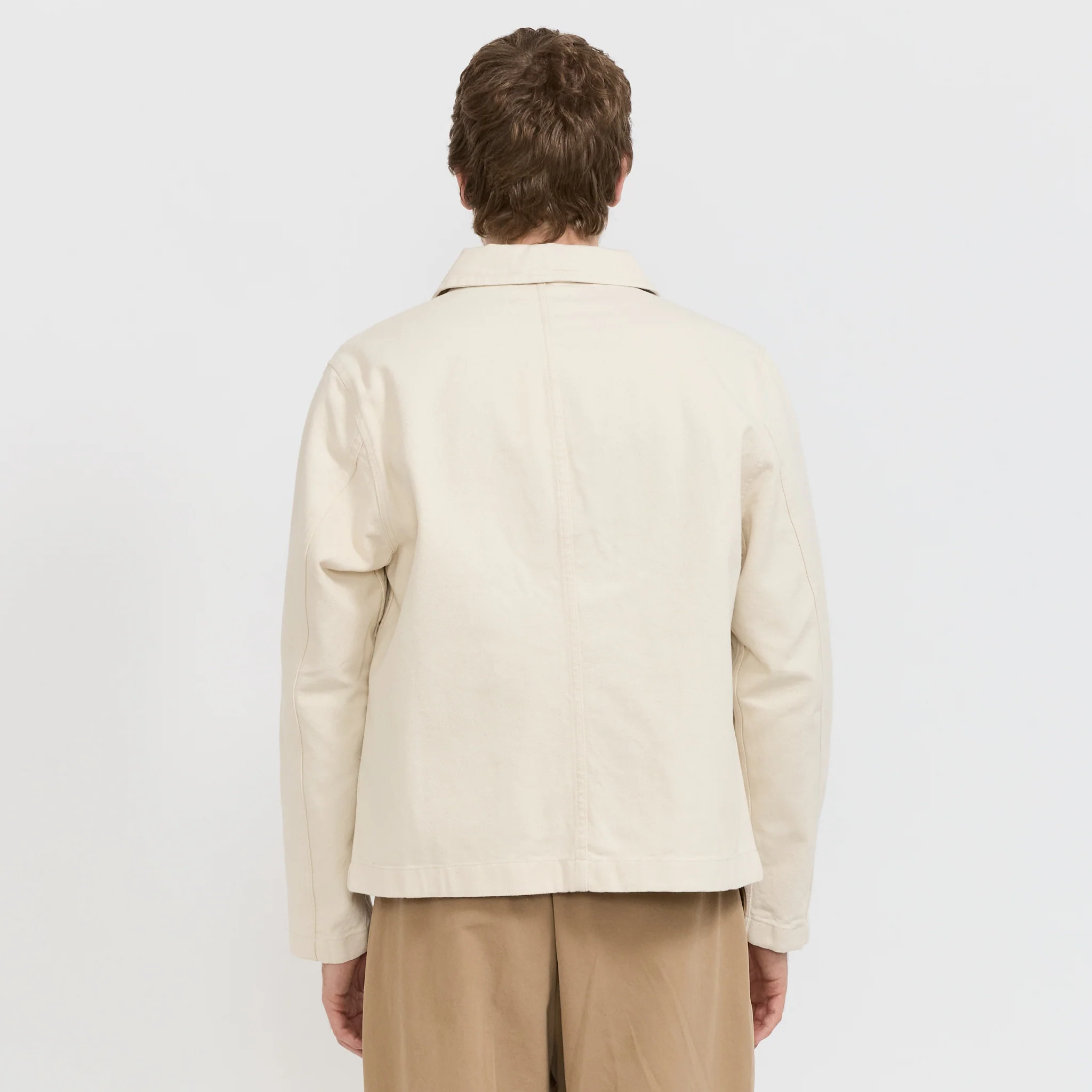 Cropped Worker's Cotton Twill Jacket Nature - Image 5
