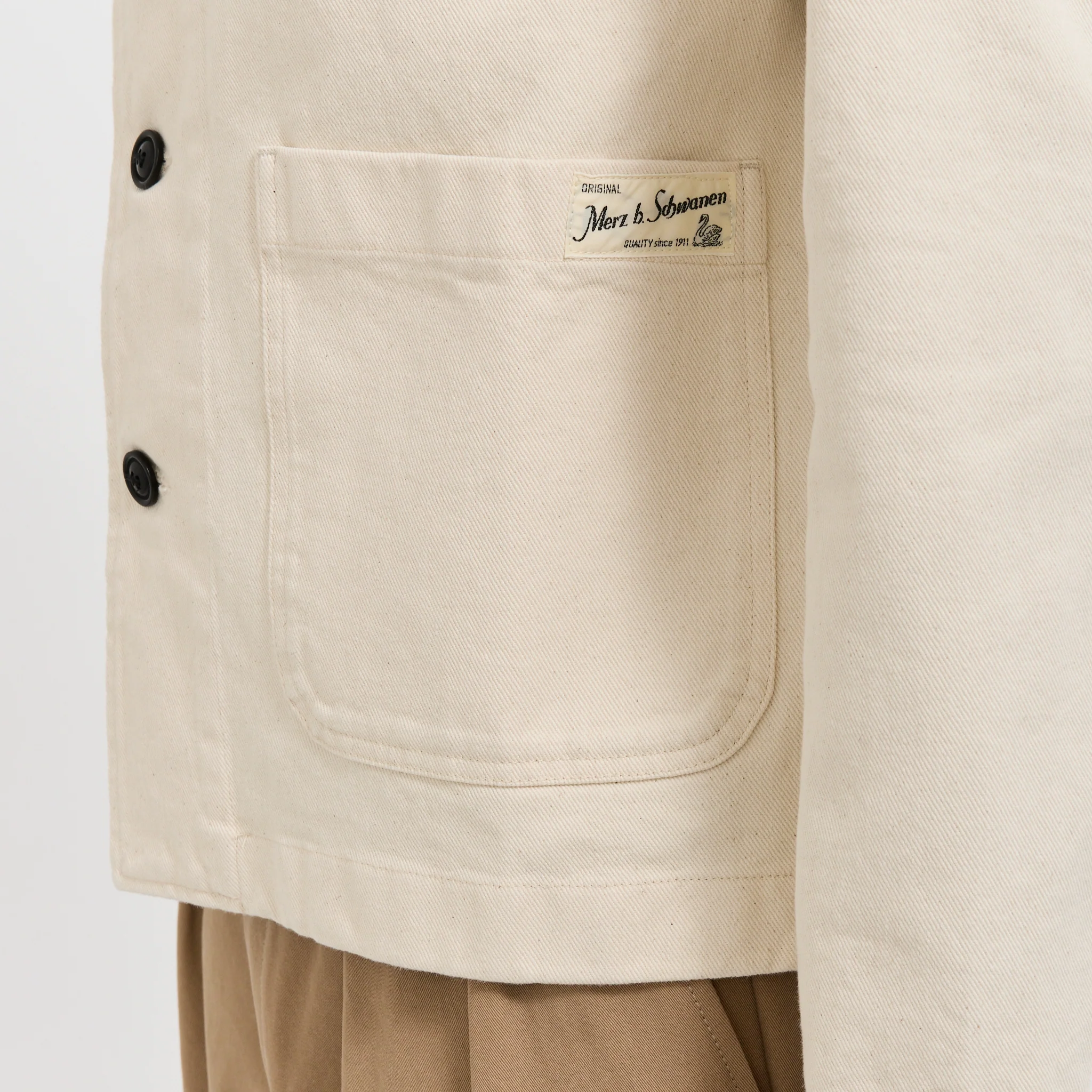 Cropped Worker's Cotton Twill Jacket Nature - Image 7