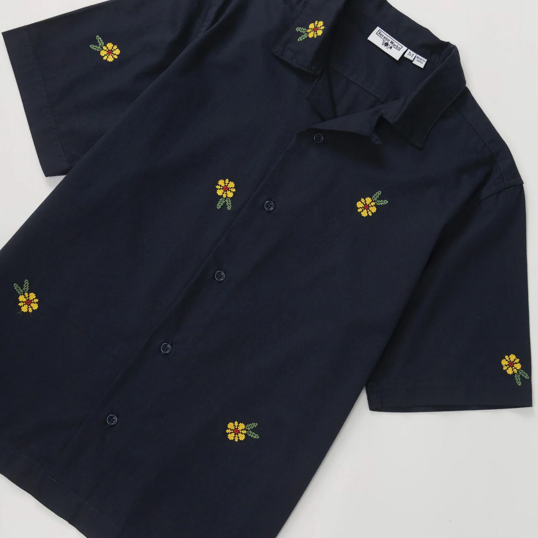 Cross Stitch Shirt Dark Navy - Image 3
