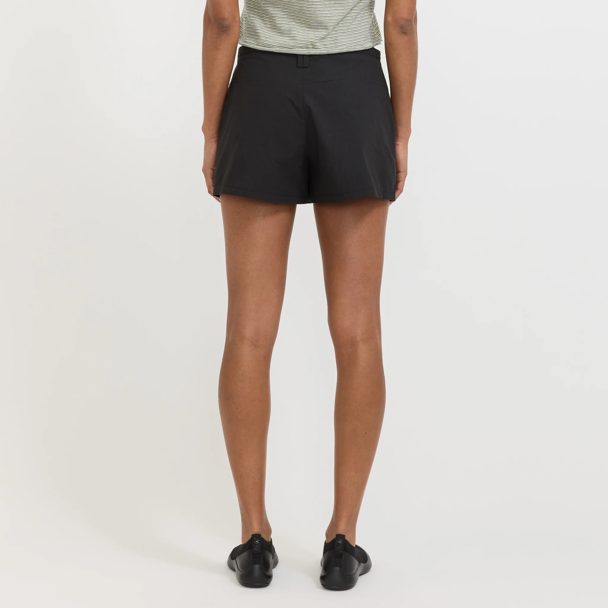 Crushed Cotton Mini Skort Black - Image 4