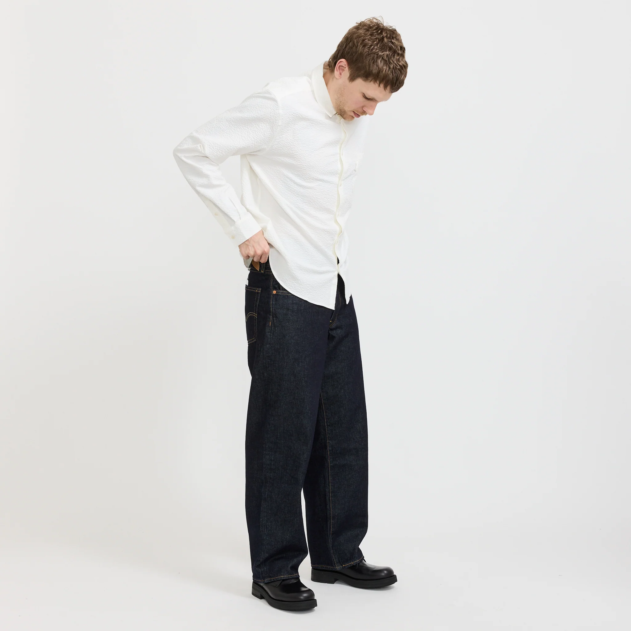 Curtis Shirt White Seersucker - Image 2