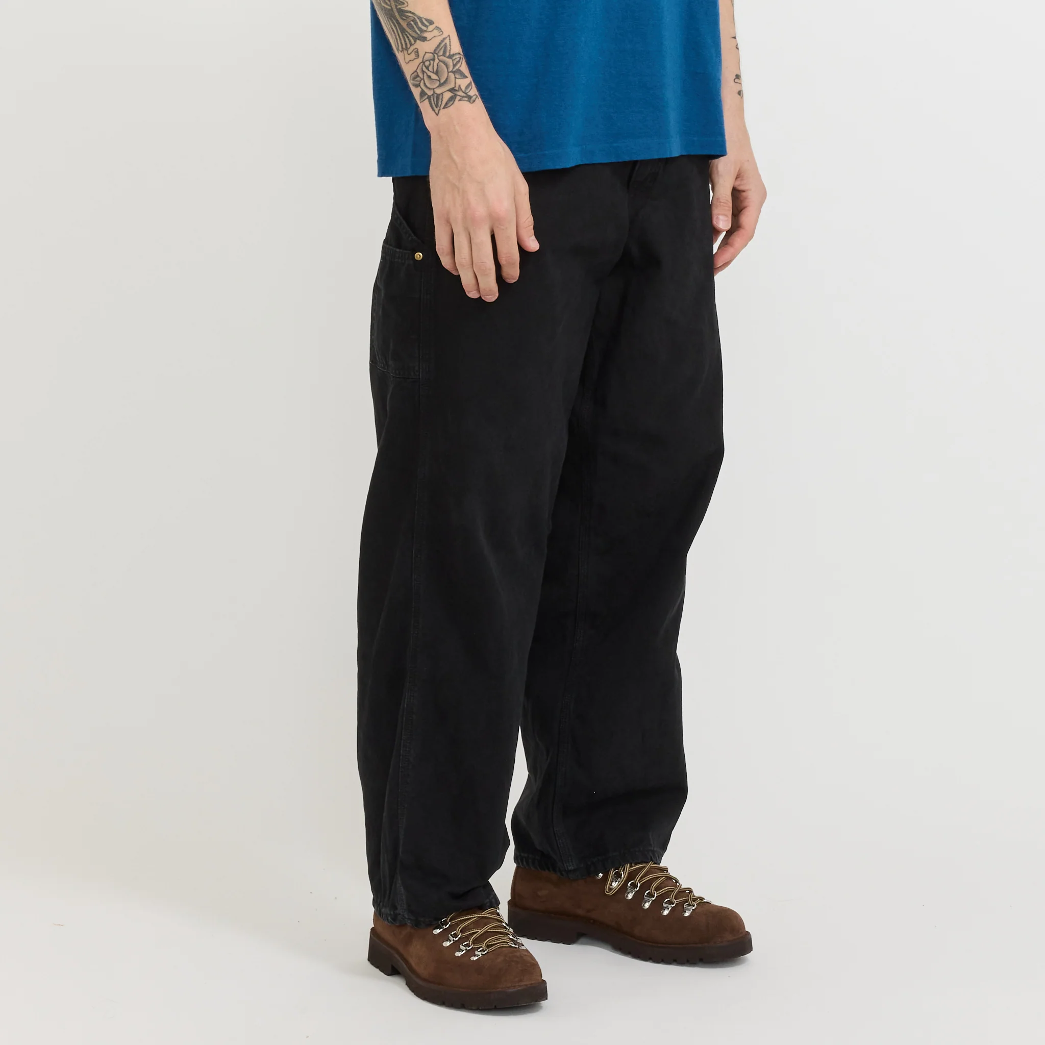 Dad's Fit Oxford Painter Pants Black - Image 3