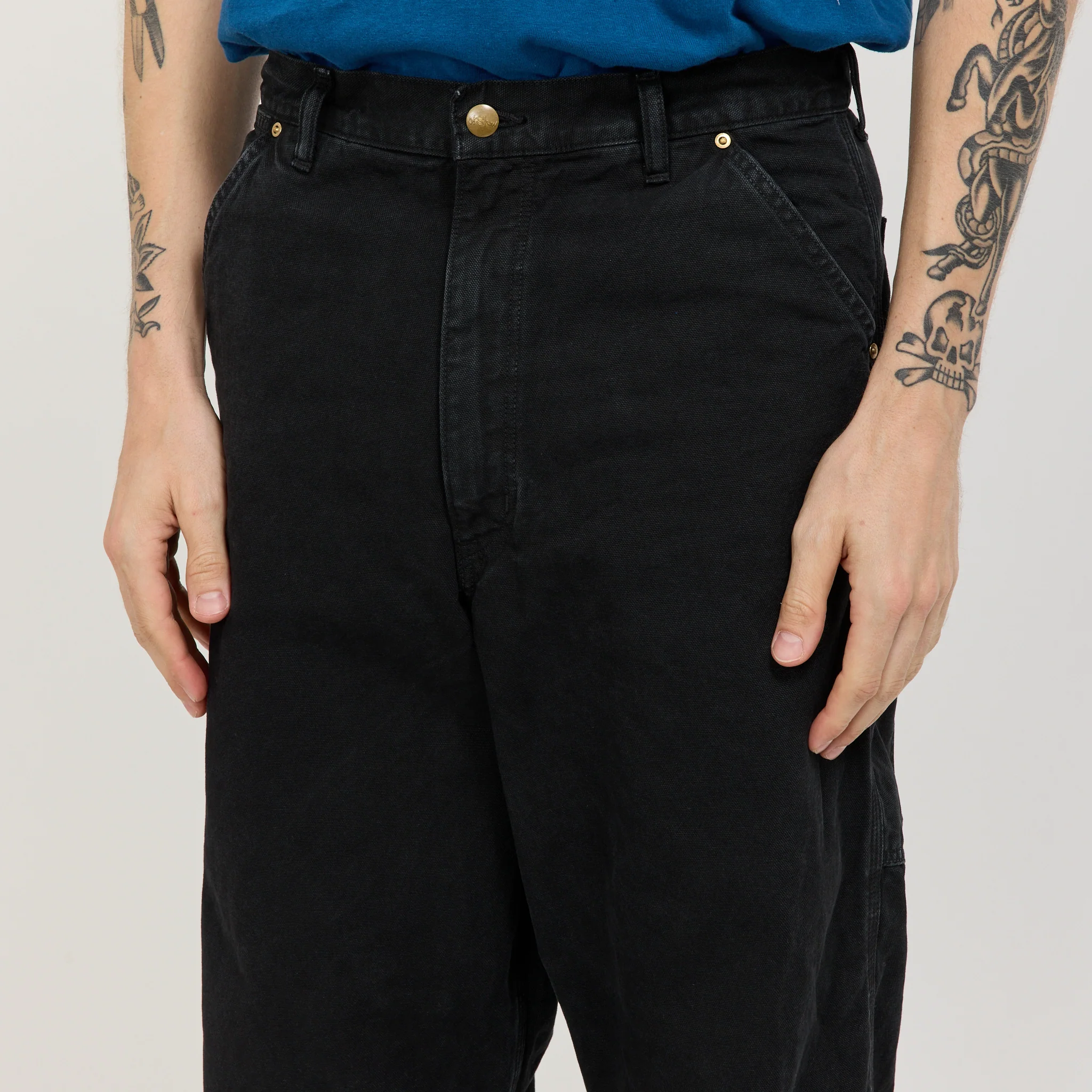Dad's Fit Oxford Painter Pants Black - Image 5