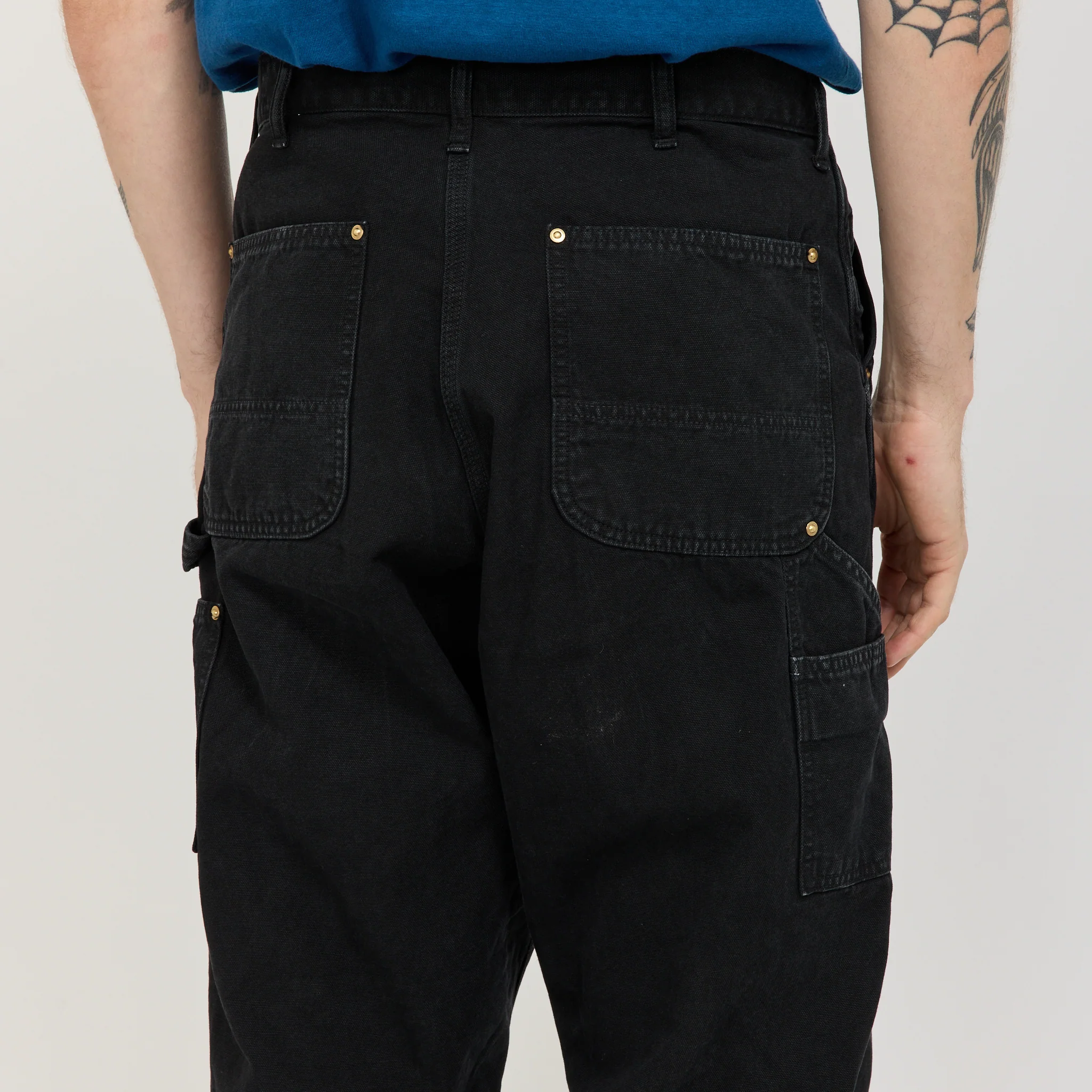 Dad's Fit Oxford Painter Pants Black - Image 6