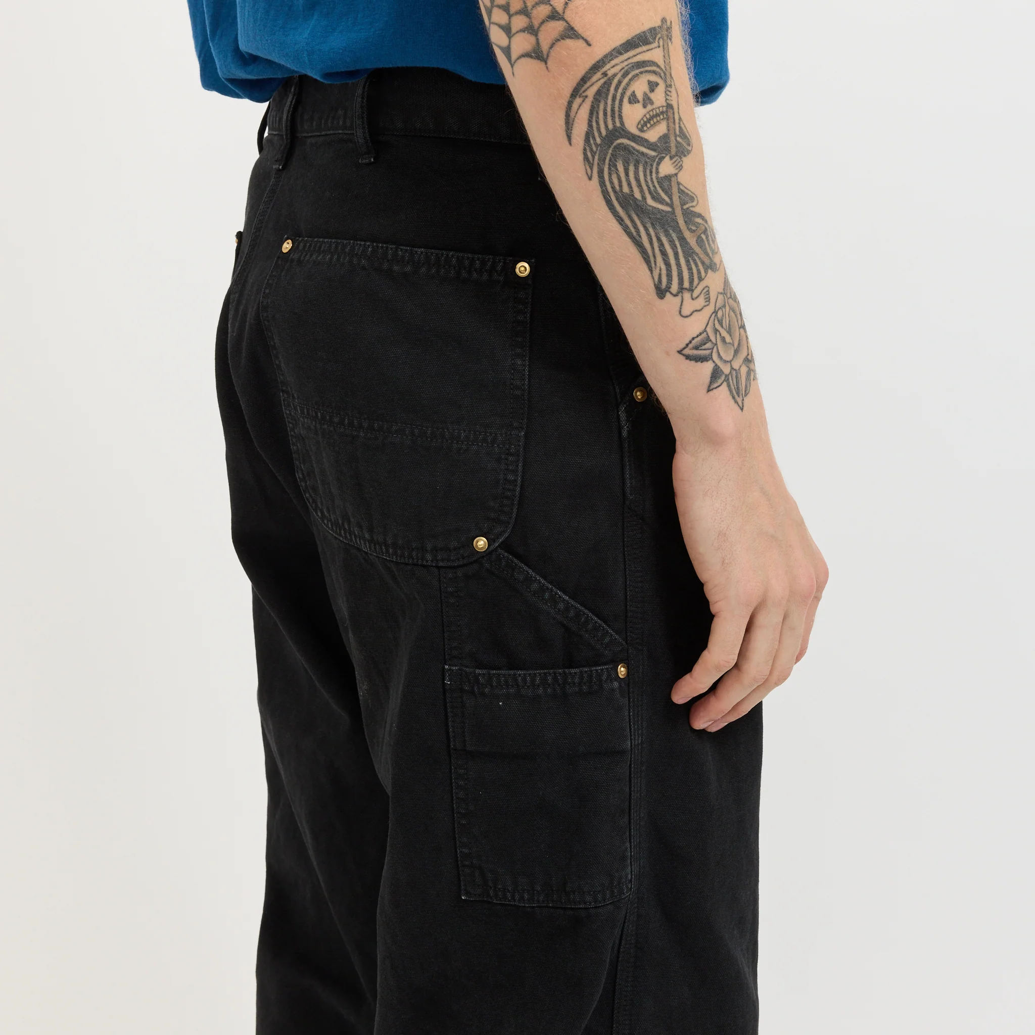 Dad's Fit Oxford Painter Pants Black - Image 7
