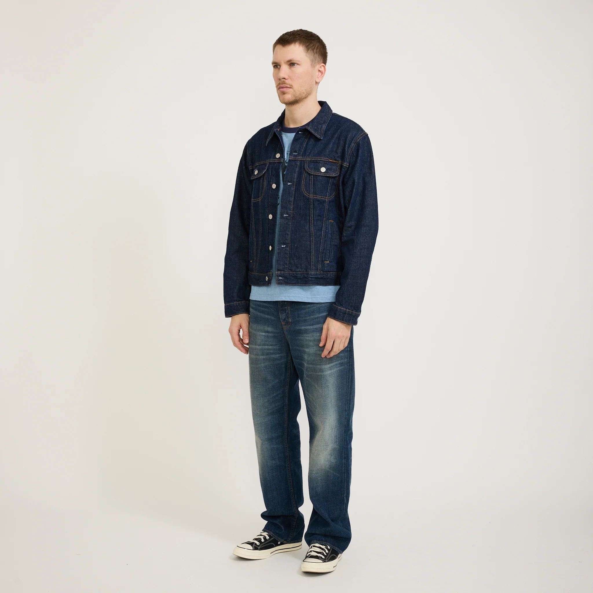 Danny 40s Redcast Denim Jacket Dark Blue - Image 2