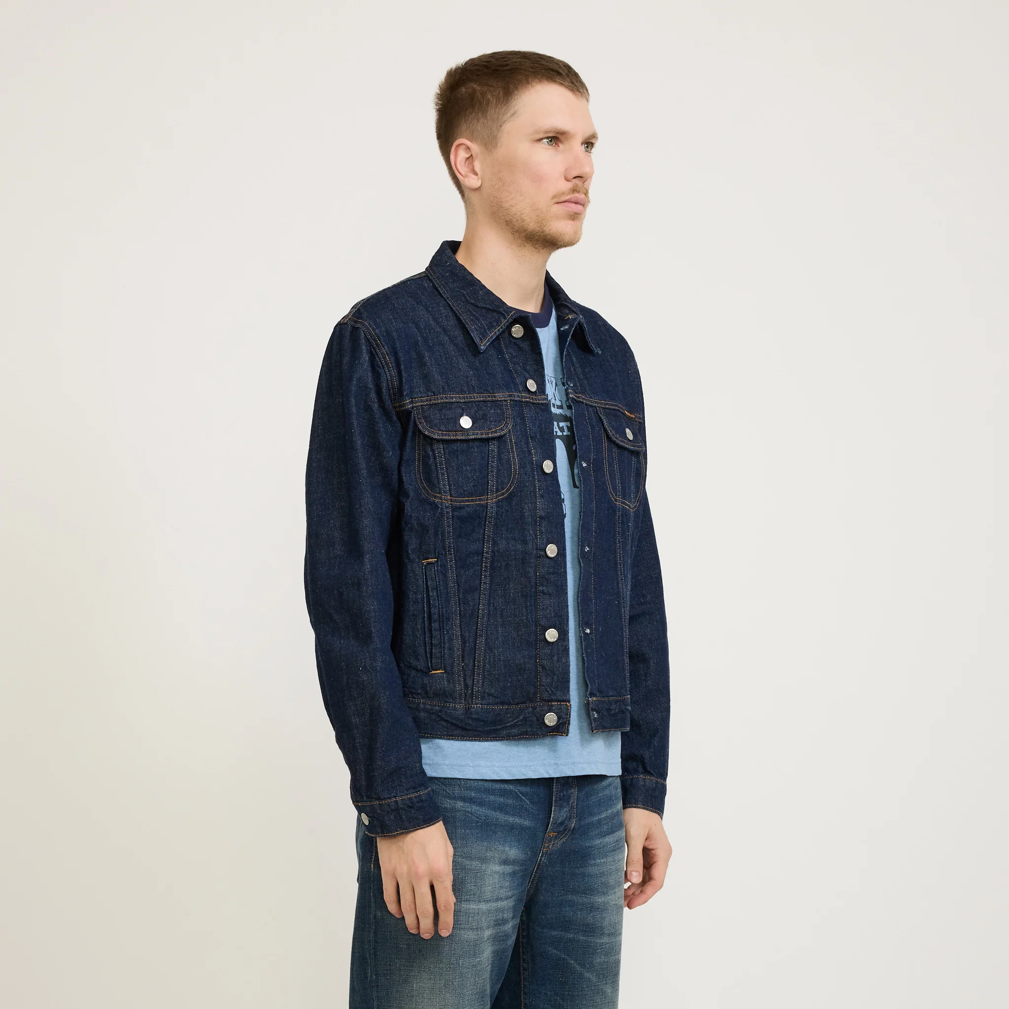 Danny 40s Redcast Denim Jacket Dark Blue - Image 3