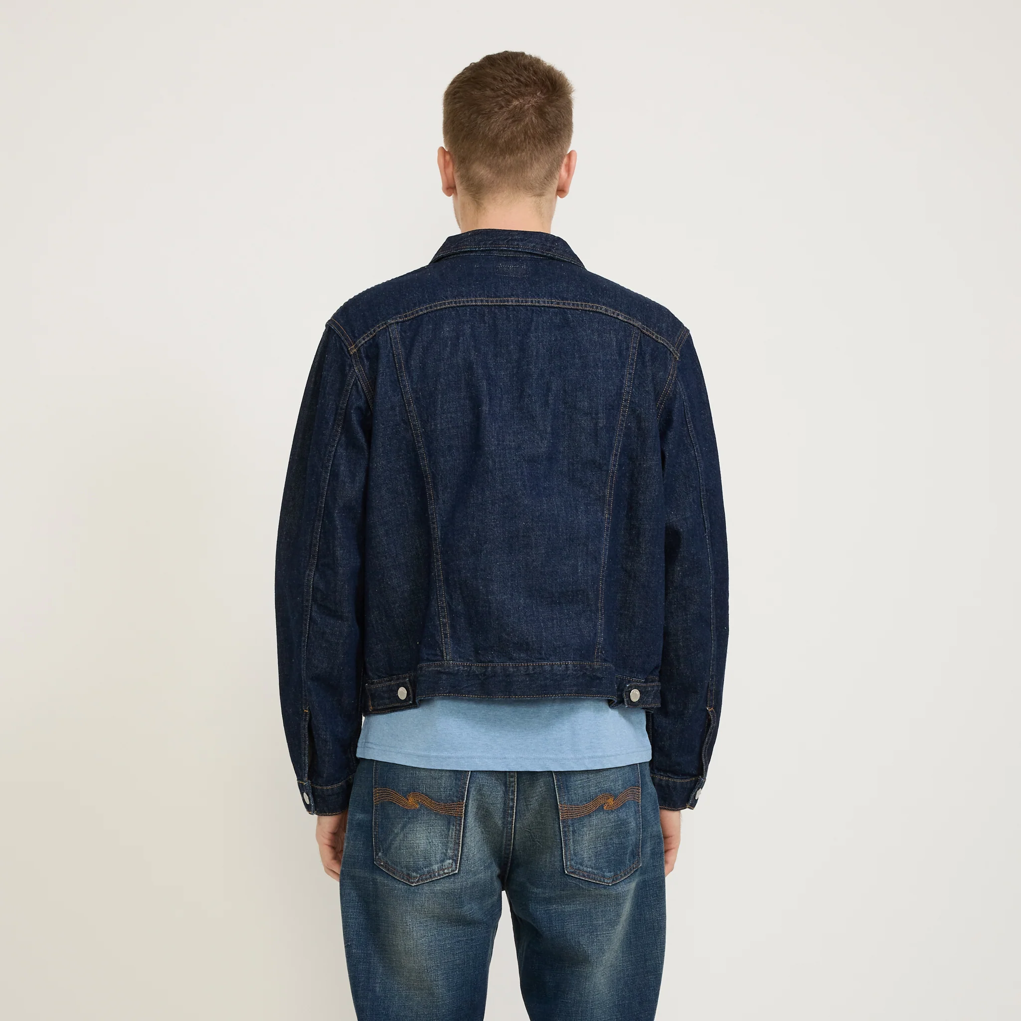 Danny 40s Redcast Denim Jacket Dark Blue - Image 4