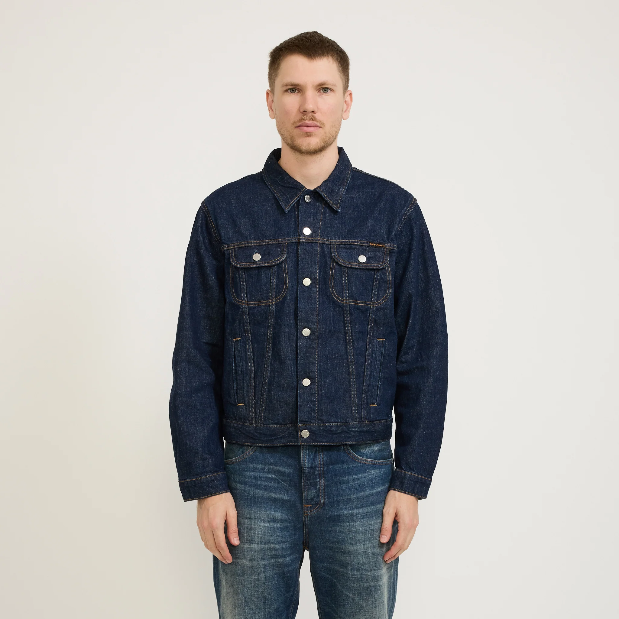 Danny 40s Redcast Denim Jacket Dark Blue - Image 5