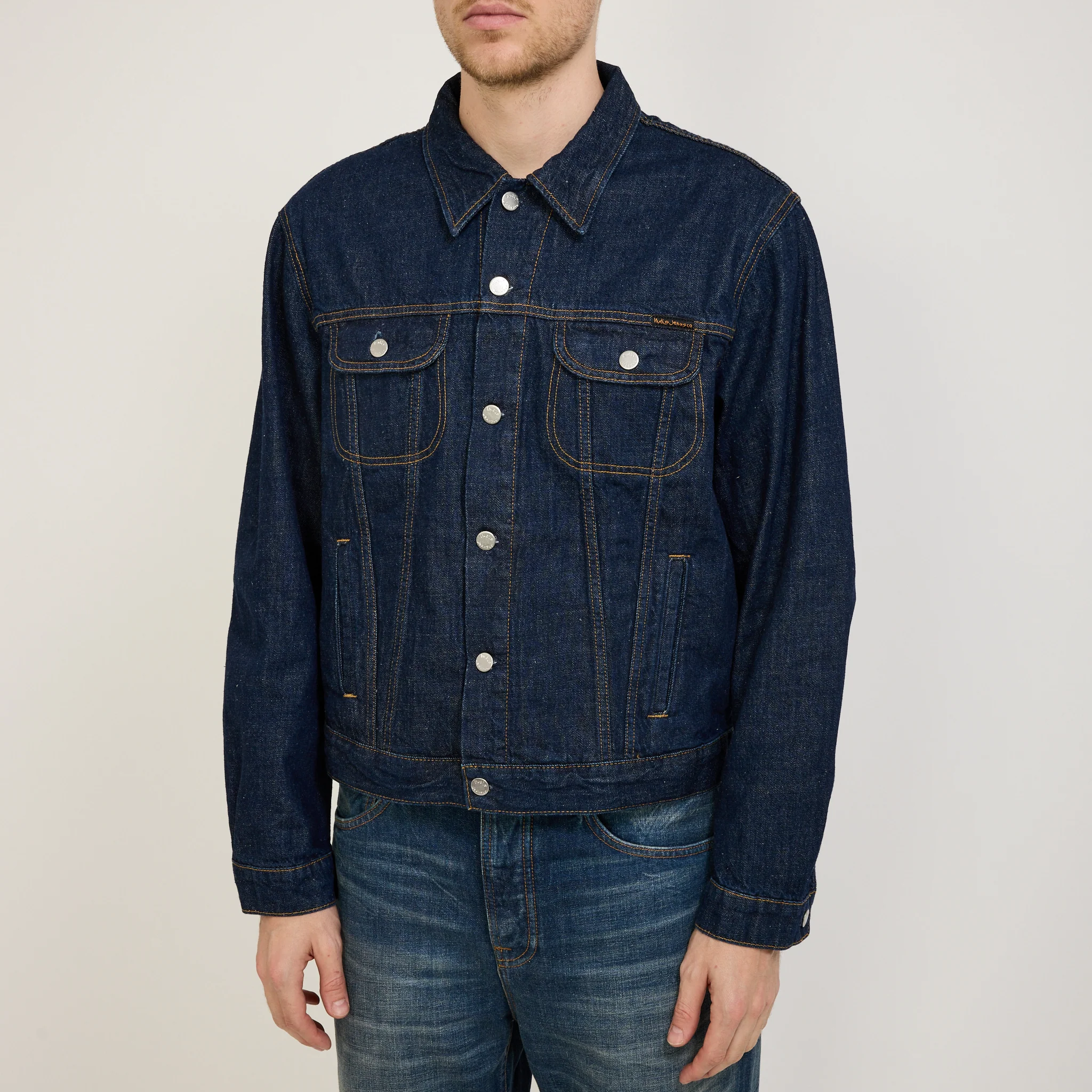 Danny 40s Redcast Denim Jacket Dark Blue - Image 6