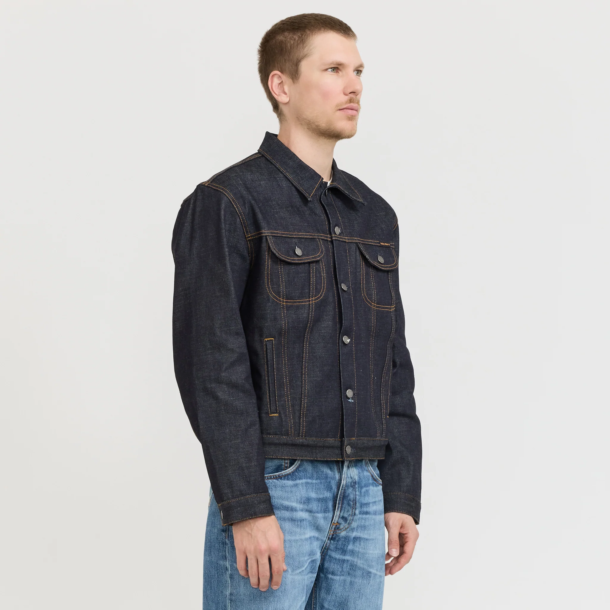 Danny Ace Selvage Denim Jacket Dry Blue - Image 3