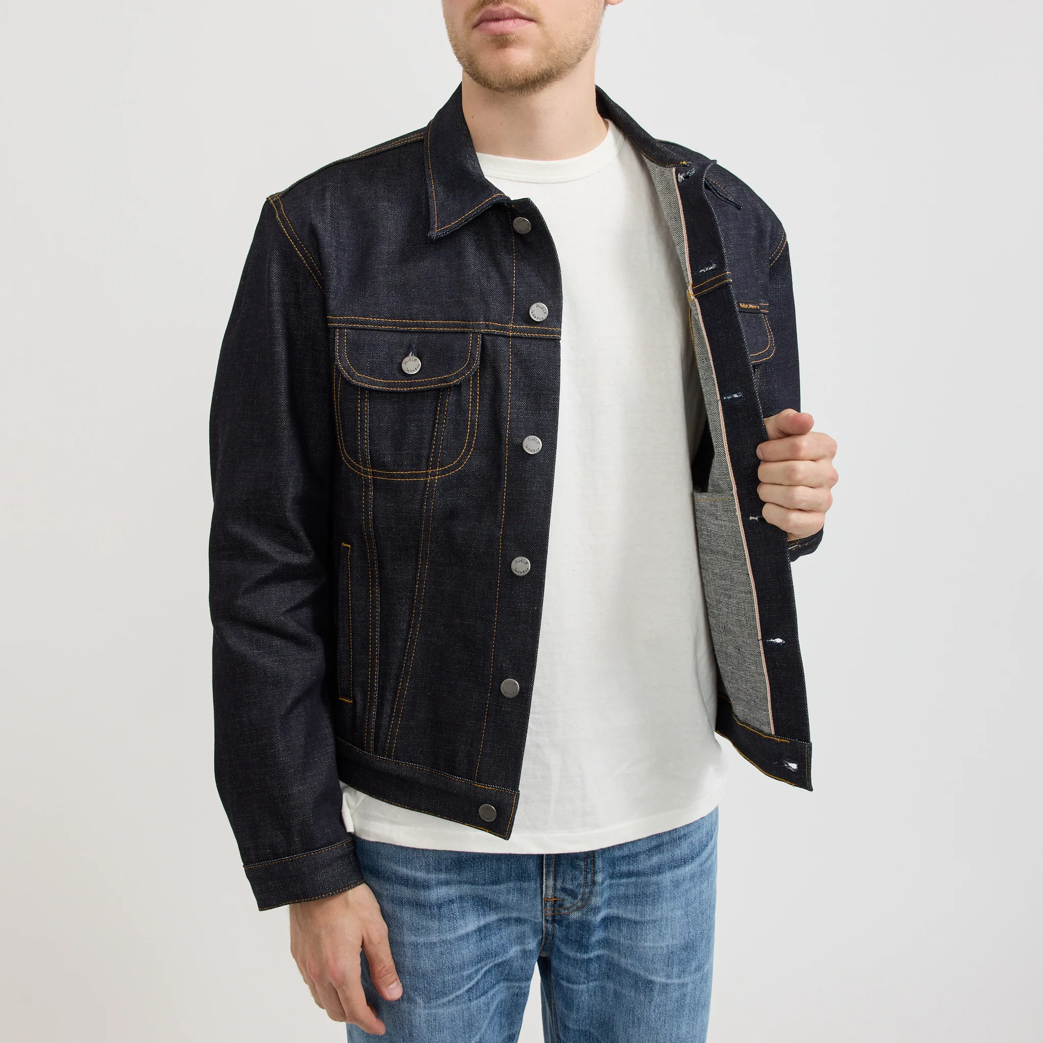 Danny Ace Selvage Denim Jacket Dry Blue - Image 7