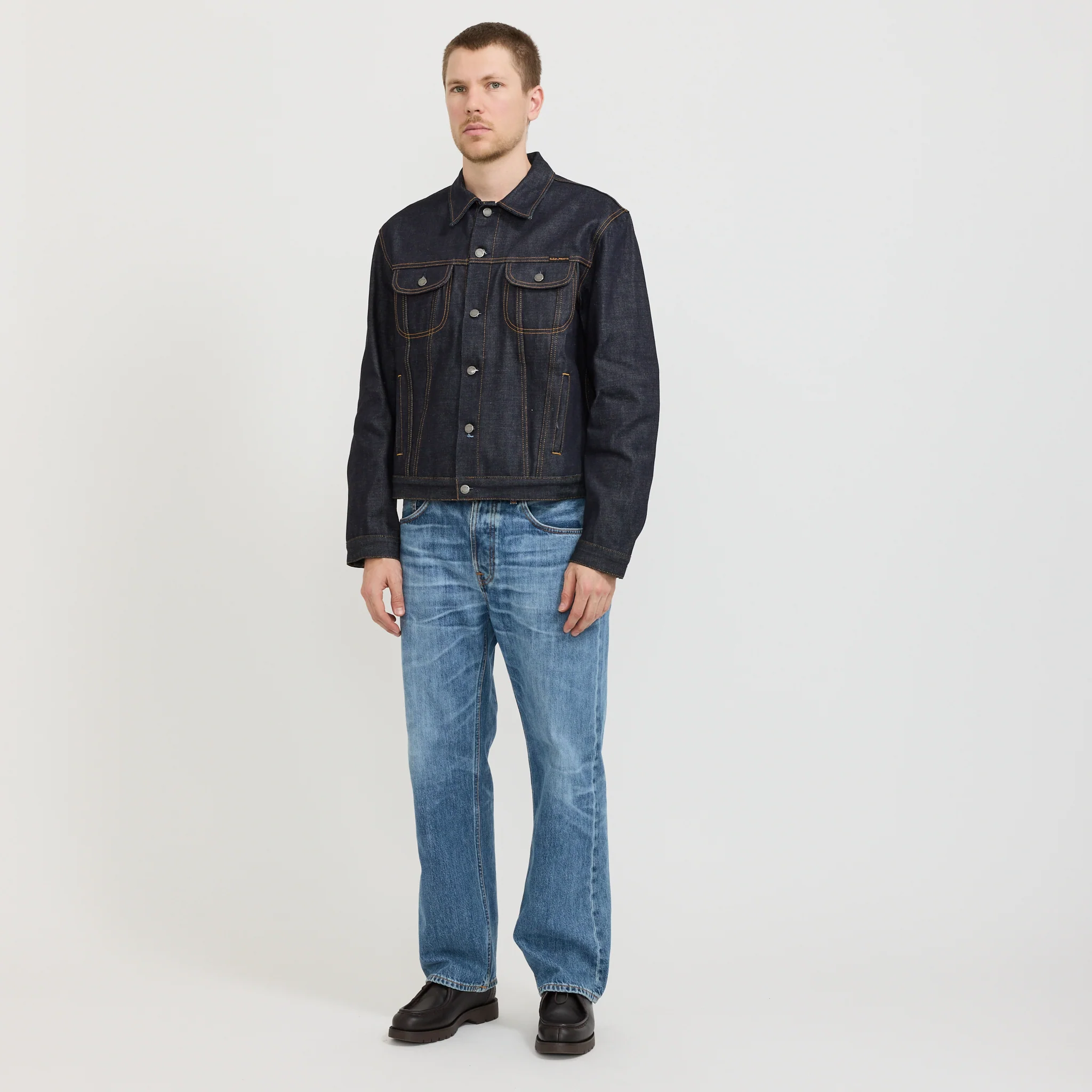Danny Ace Selvage Denim Jacket Dry Blue - Image 8