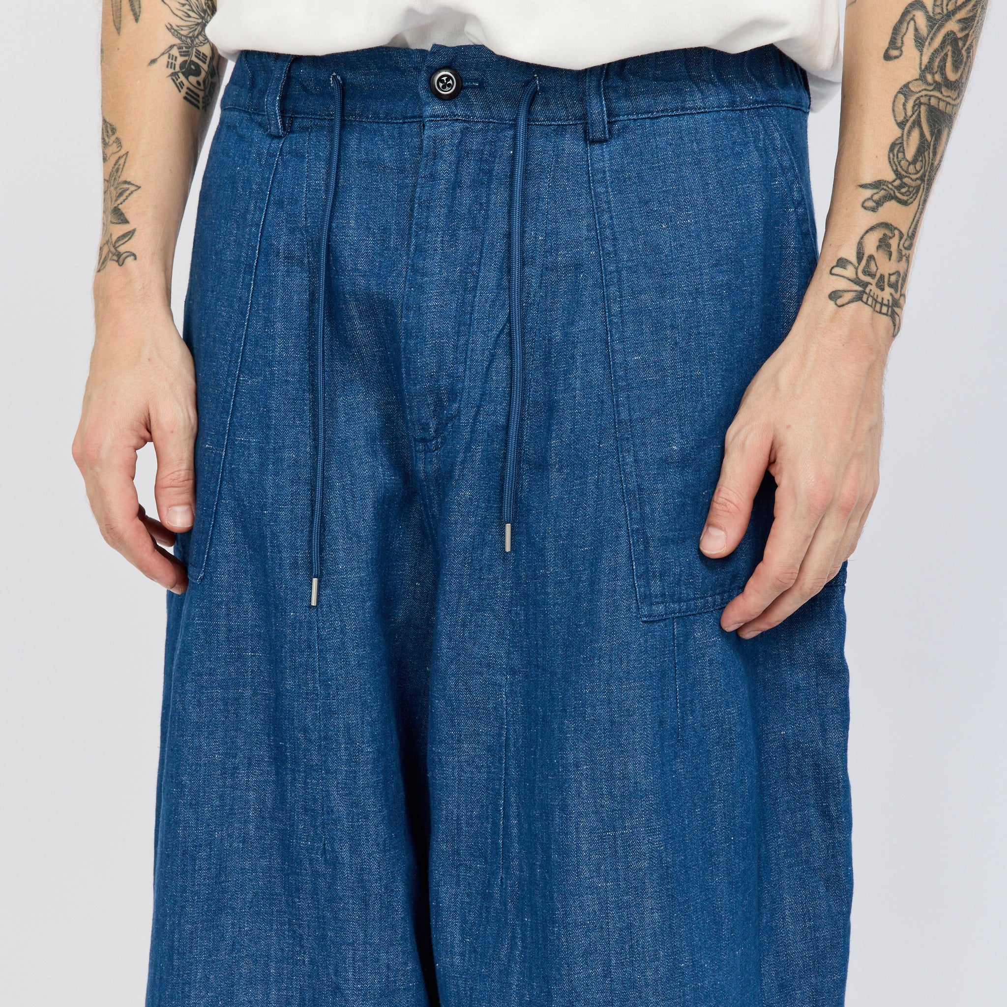 Denim Balloon Pants Blue - Image 5