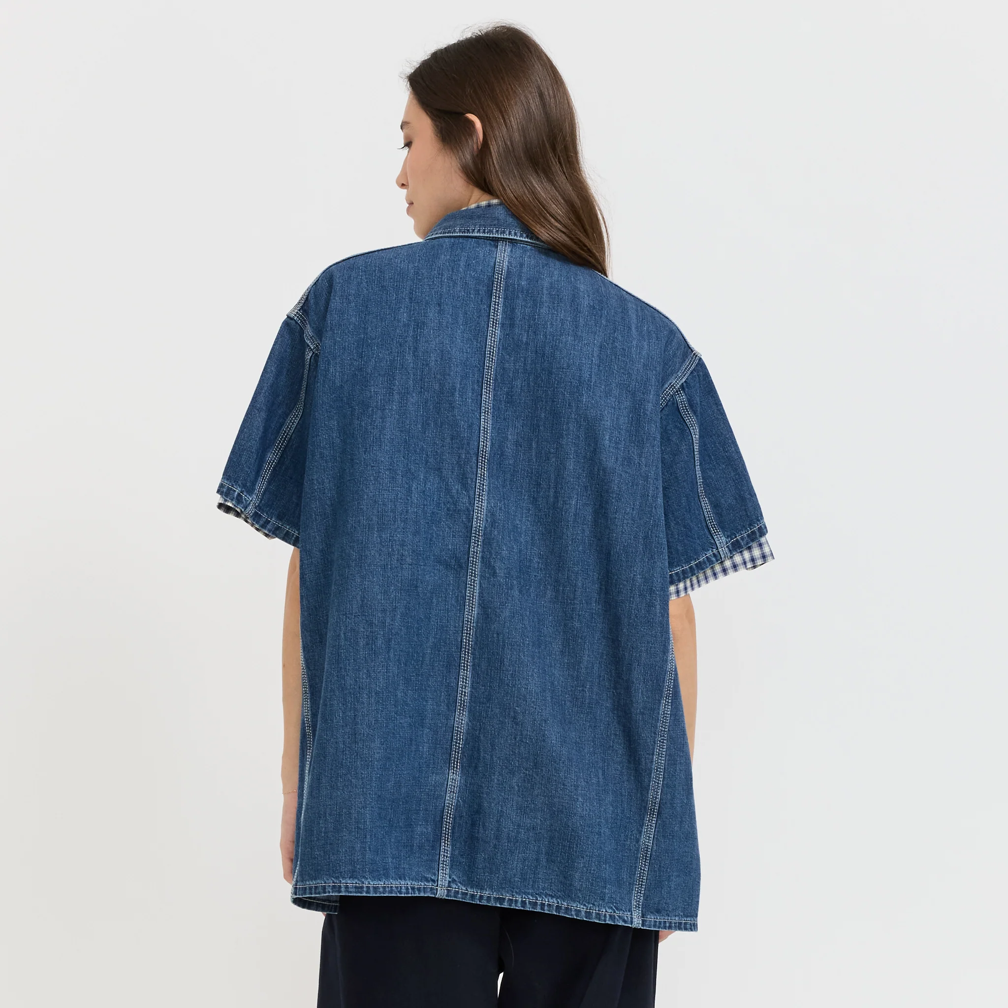 Denim Coverall Short Sleeve Blue - Image 4