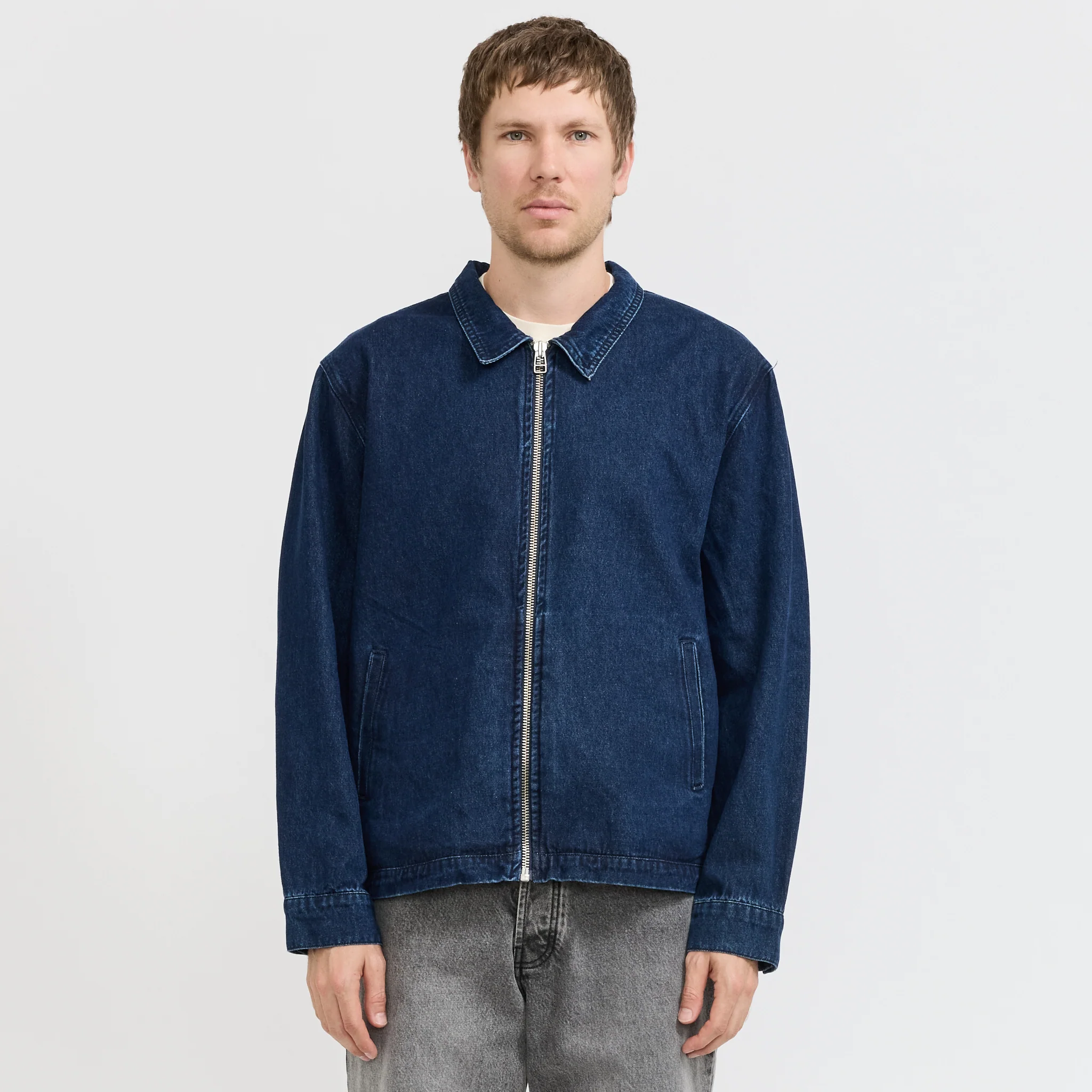 Denim Full Zip Jacket Rinsed Denim - Image 10